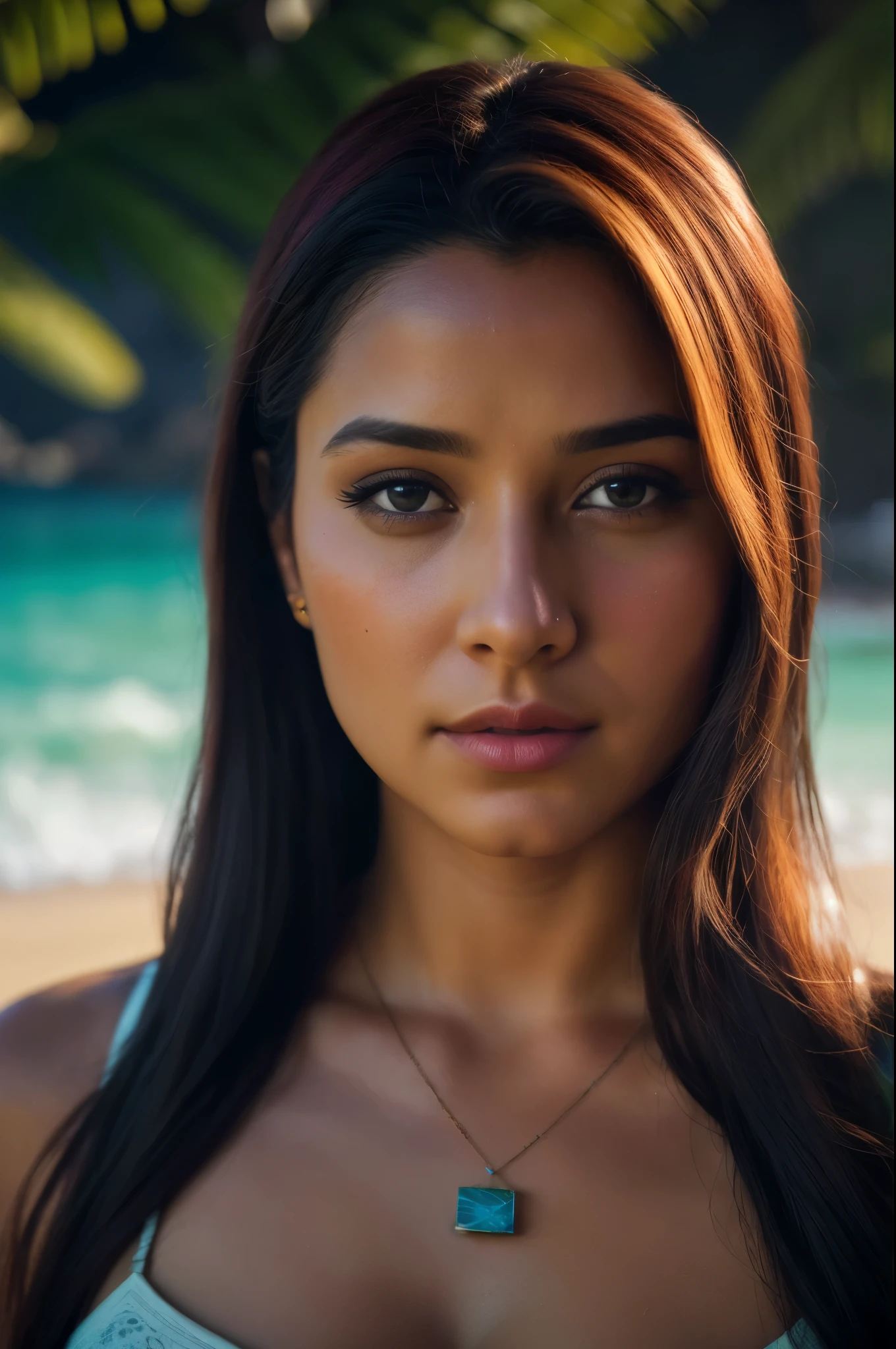 (obra de arte, melhor qualidade), 1 garota, 22 anos de idade, praia, olhando para os espectadores, Cinema sincero RAW, 16mm, filme portra 400 colorido graduado, remarkable color, ultra realistic, Pele Texturizada, notable and detailed students, realistic dull skin noise, visible skin detail, penugem da pele, pele seca, Filmed with a cinema camera, Foto CRU, assunto, 8K uhd, dslr, soft lighting, alta qualidade, film grain, Fujifilm XT3, cinematic color grading, detalhes intrincados, baixo dof, film grain, filme ainda, filme ainda, textura detalhada da pele, (corar:0.5), (arrepio:0.5), Subsurface Dispersion, Efeitos de brilho, Deus, hand drawn, renderizar, 8K, octane rendering, cinema 4d, liquidificador, escuro, 4k ultra detailed atmospheric, cinematic, sharp focus, grande profundidade de campo, obra de arte, cores, 3d octane rendering, 4k, arte conceitual, trends on Artstation, hiperrealista, Vivid cores, extremely detailed CG unity 8K wallpaper, trends at CGSociety, intricado, Alto detalhe, Dramatic