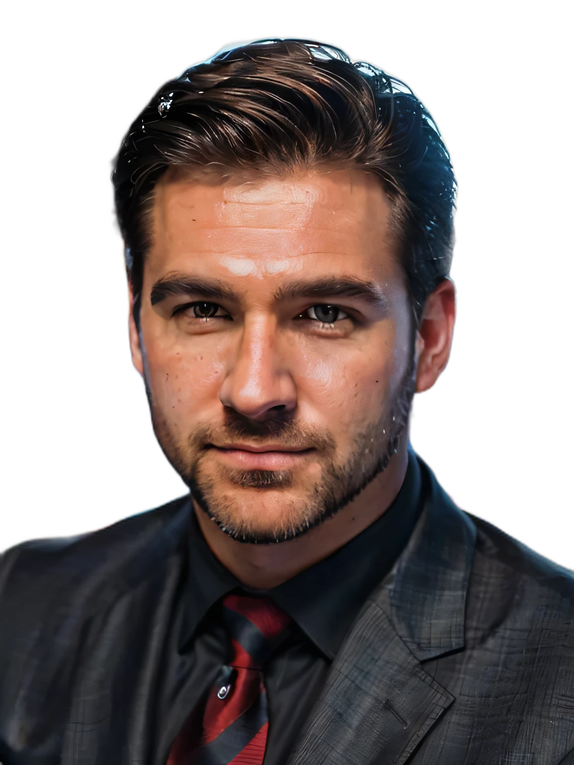 a close up portrait photo,man,Handsome, 8K Ultra HD, high quality, Announcer-like，