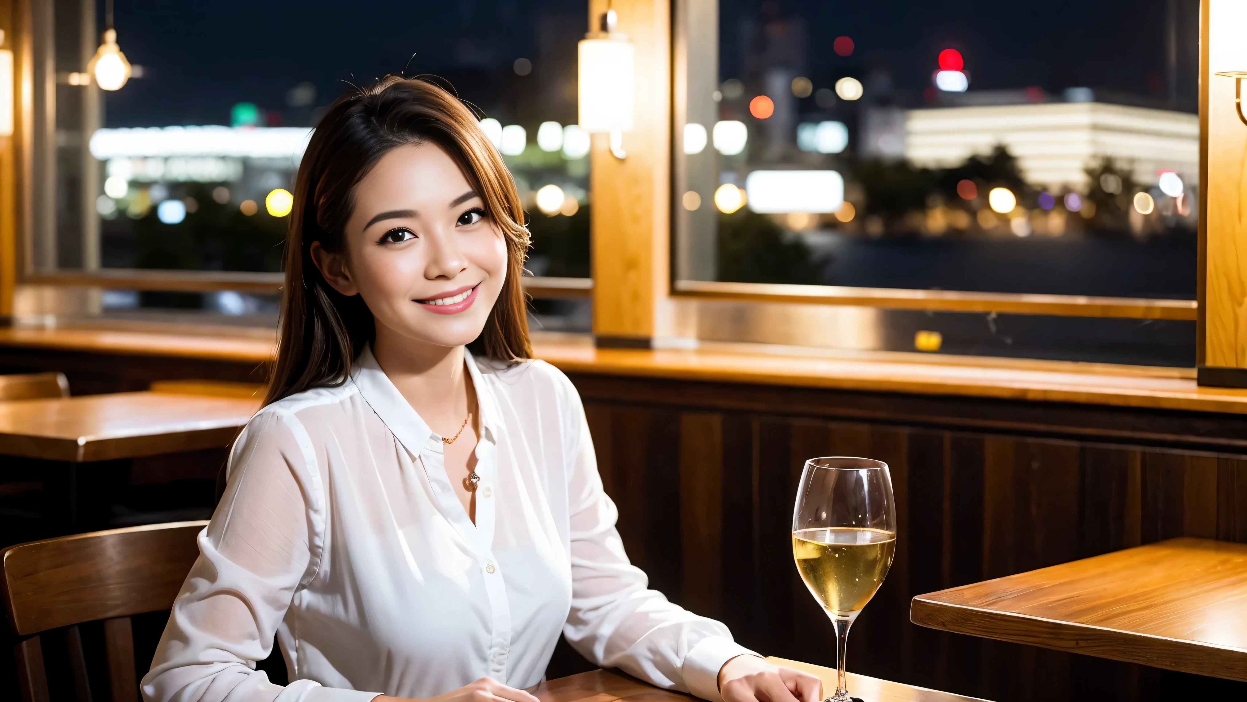 (including 64k, nffsw, highest quality, table top: 1.2), (realistic, realistic: 1.37), pretty woman 1, (slimフェイス), (because I&#39;thin), (brown hair), (shortcut), cheeks turn a little red, (40 years old), 38 years old,35 years old、 cashmere,long sleeve dress、 窓の外には美しく緻密なnight景が広がります..., restaurant, wine glassに座って, nightに, in a prominent place (from the waist up) nova frog style, actress, model, Upper body, White wine, slim, wine glass, とてもきれいなnight景, 真ん中に置かれたwine glass, smile, (smile: 1.15), Beautiful little eyes, Upper body, bust japan up, night, short, short, actress, model, Upper body, White wine, slim, wine glass, とてもきれいなnight景, 真ん中に置かれたwine glass, smile,