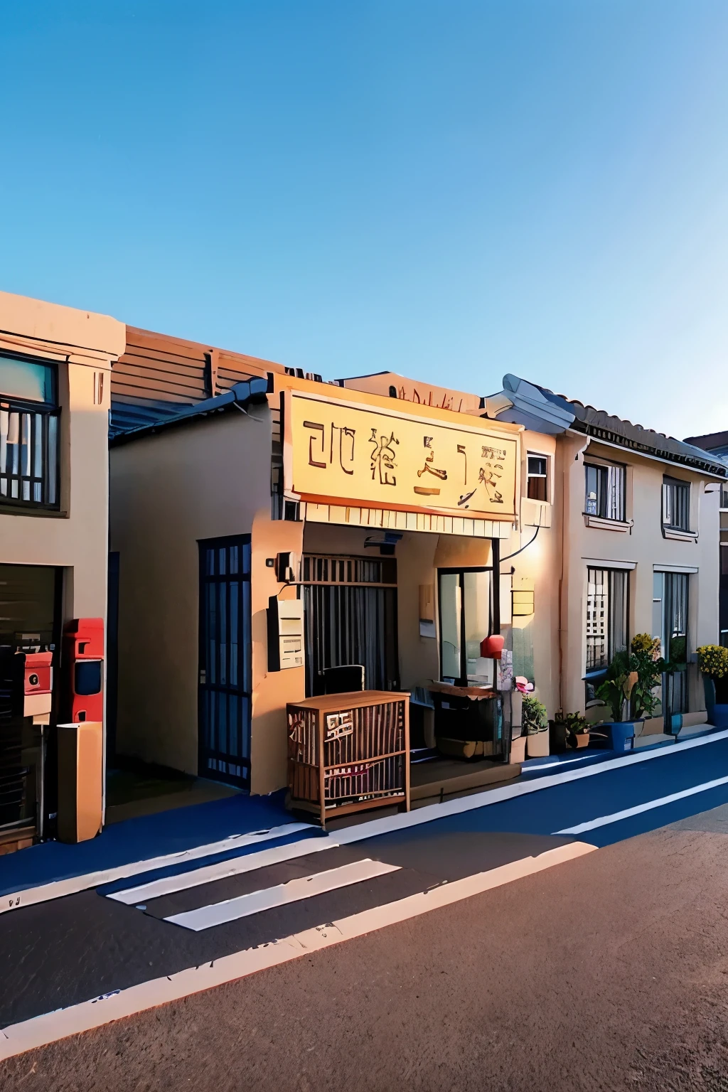 no humans,sign,lamppost,door,((simple background)),building,scenery,road,road sign,street,(white background:1.2),shop,pixel,dog, (best quality:1.5), (masterpiece:1.5), (super Realistic:1.5),(high detail:1.5)