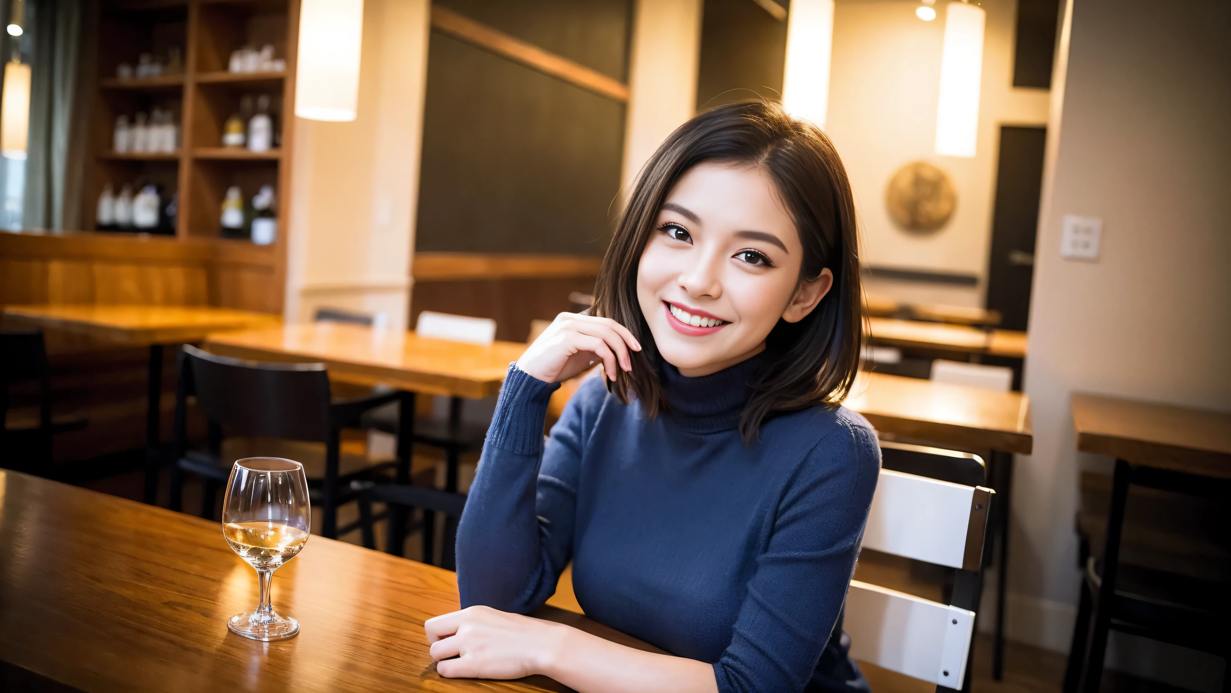 (including 64k、nffsw、highest quality、masterpiece:1.2)、(realistic、Photoreal:1.37)、Super detailed、White wine、red wine、wine glass、wine bottle、sparkling wine、while enjoying wine、mature woman、two beautiful women、(slim face)、(because I'thin)、(brown hair)、(shortcut)、Latino、smileのフランス人女性、happy italian girl、british woman、Americana、cheeks are a little red、(38 years)、42 years old、35 years old、red wine、窓の外には美しく緻密なnight景が広がります.......、restaurant、目立つ場所にあるwine glass、night、(from the waist up)、sit on top、date、(laughter:1.15)、thin and beautiful eyes、cashmere sweater、long sleeve dress、Japanese、(short hair:1.2)、Float NovaFrogStyle、、modeled、from the waist up、White wine、turned into slime、wine glass、超綺麗なnight景、wine glassを真ん中に置きます、smile、(8k、RAW photo、highest quality、masterpiece:1.2)、(realistic、Photoreal:1.37)、Super detailed、ultra high resolution、2 females、see the beholder、beautiful and detailed face、laughter、narrow、(slim waist) :1.3)、knit shirt、Fine and beautiful skin、skin texture、floating hair、professional light needle breast、kind eyes