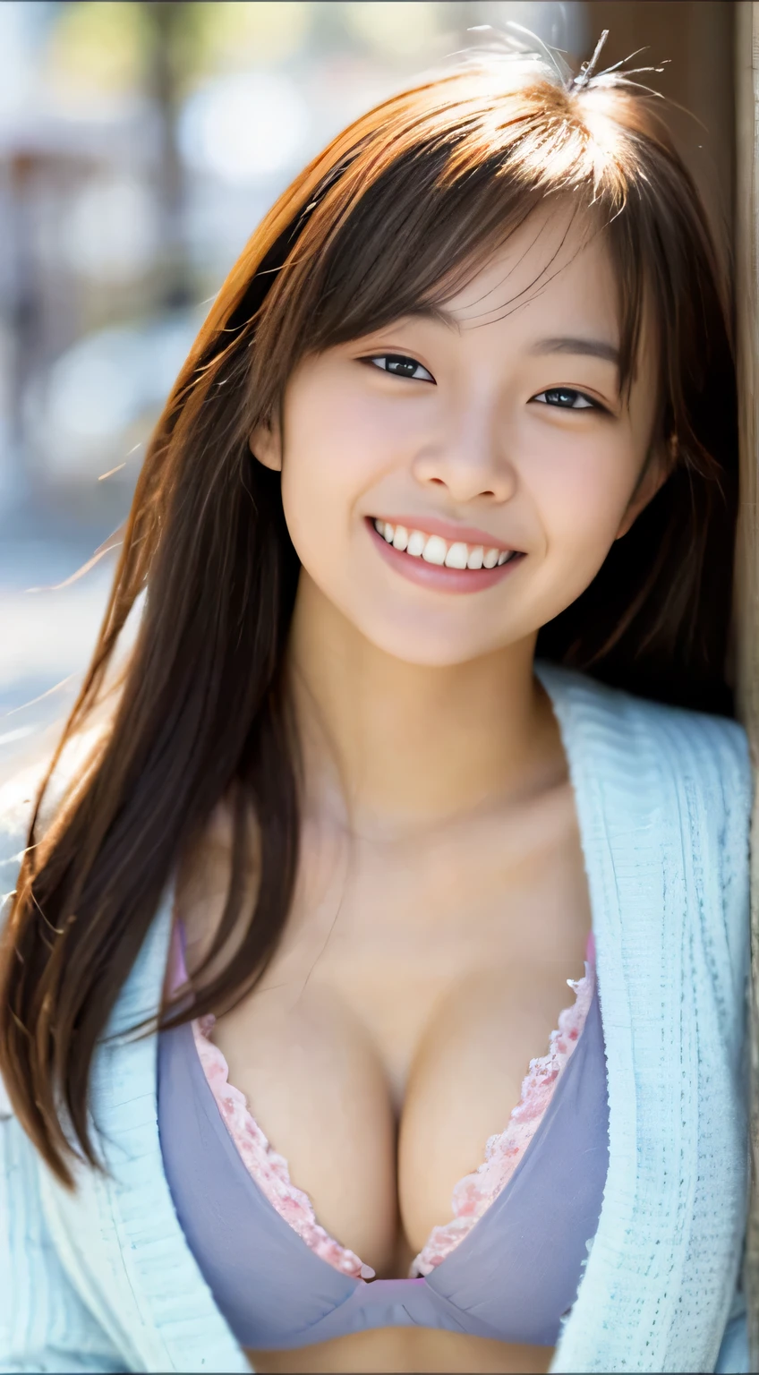 Japanese ),((beautiful girl)),cleavage,An expression that imagines something pleasant:1.2,(perfect body beauty:1.2),((perfect body)),(shy smile),beautiful teeth,