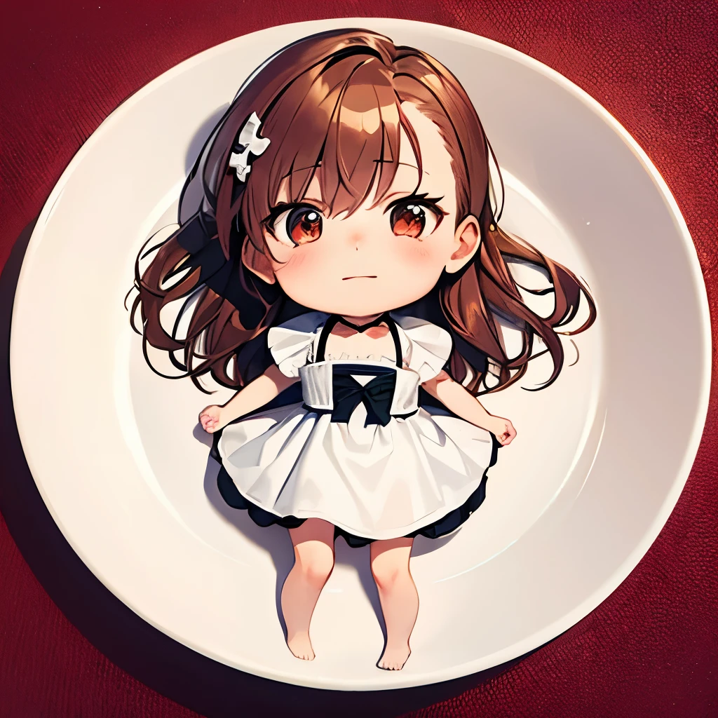 (Misaka Mikoto)、(chibi), full body, (masterpiece)、highest quality