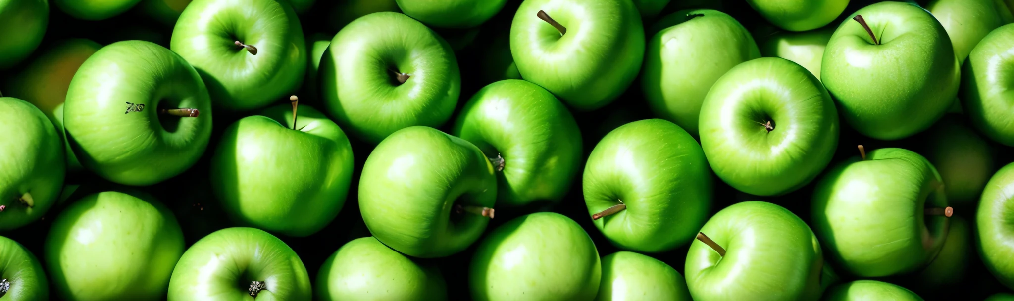 Fresh juicy green apples