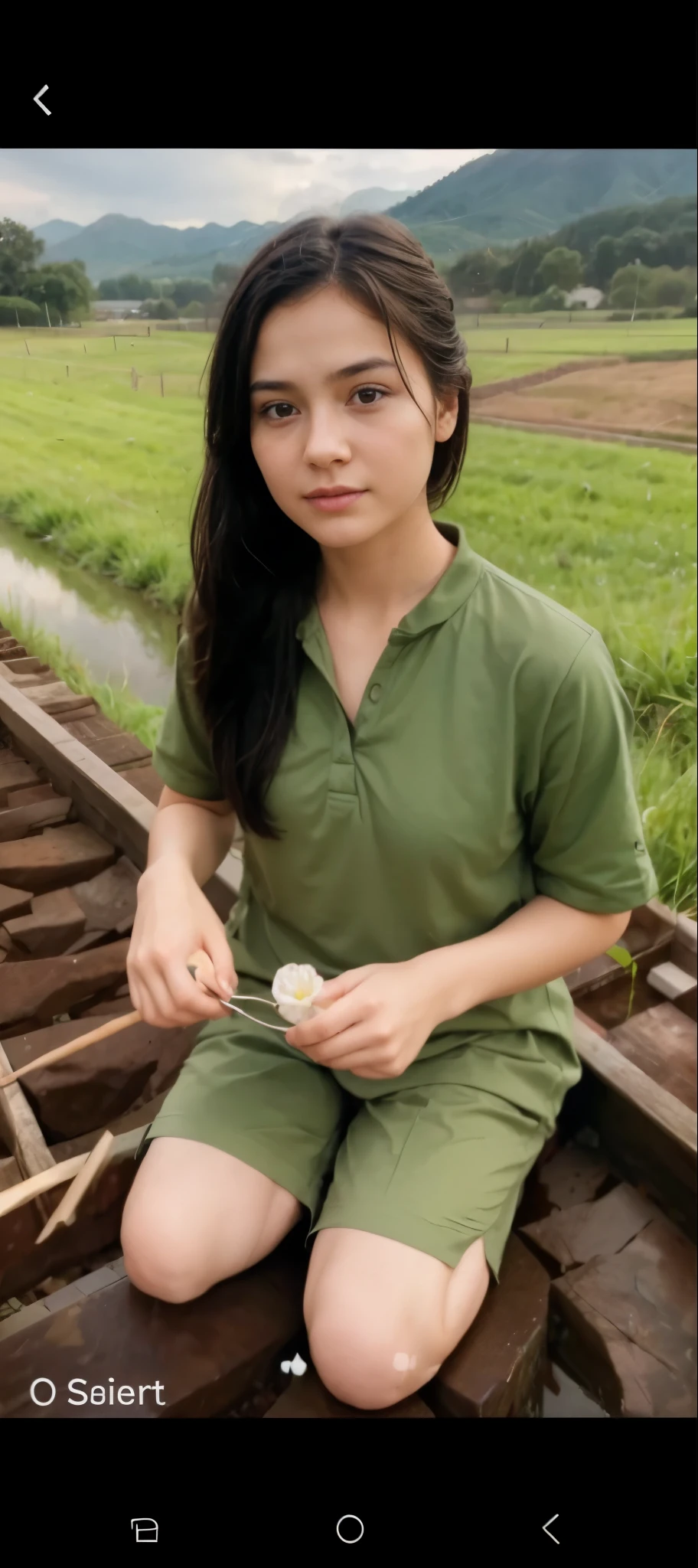 A girl, turn this image into realistic, the face should be exactly the same with reference image