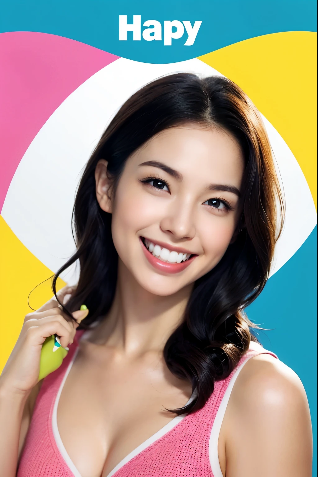 Smile,pretty girl,happy,dental promotional poster