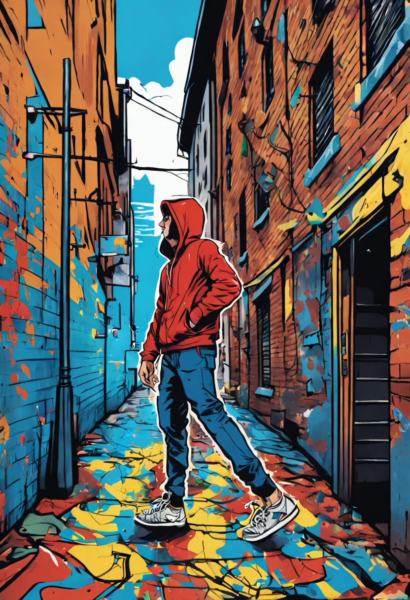 graffiti style comic {Comic book graffiti art, trendy street art, colorful bubble letters, detailed graffiti characters with exaggerated features, vibrant splatter paint effects, dynamic composition, painterly style, bright neon lighting, ultra-detailed graffiti art masterpiece, digital painting} . street art, vibrant, urban, detailed, tag, mural, graphic illustration, comic art, graphic novel art, vibrant, highly detailed