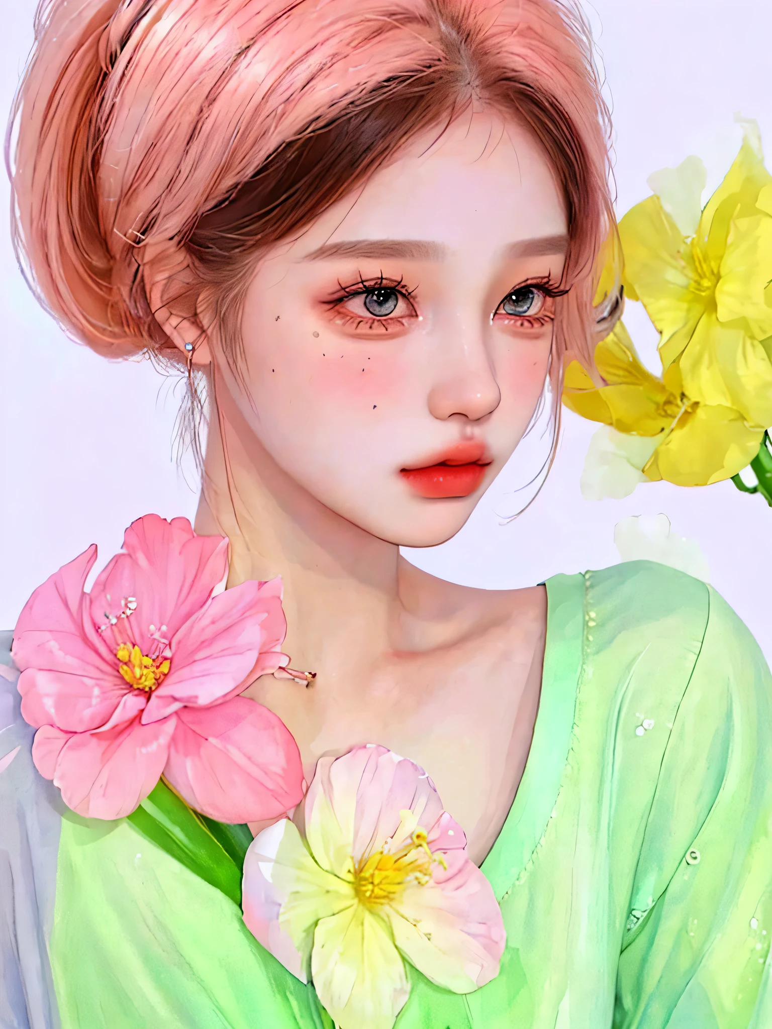 original,(shape:1.1),(highest quality),(masterpiece:1.1),(beautiful and clear background:1.25),(Highly detailed CG Unity 8k wallpaper:1.1), 
1 girl, flat bangs, A symmetrical face of wonderful innocence, shirt, Emotional, Ulzzang, (face to face with the children_v1:0.7)