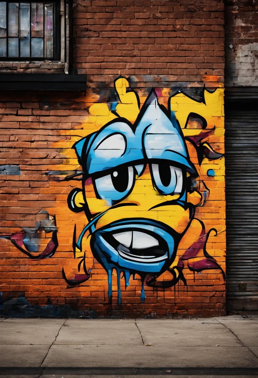 graffiti style comic {Comic book graffiti art, trendy street art, colorful bubble letters, detailed graffiti characters with exaggerated features, vibrant splatter paint effects, dynamic composition, painterly style, bright neon lighting, ultra-detailed graffiti art masterpiece, digital painting} . street art, vibrant, urban, detailed, tag, mural, graphic illustration, comic art, graphic novel art, vibrant, highly detailed