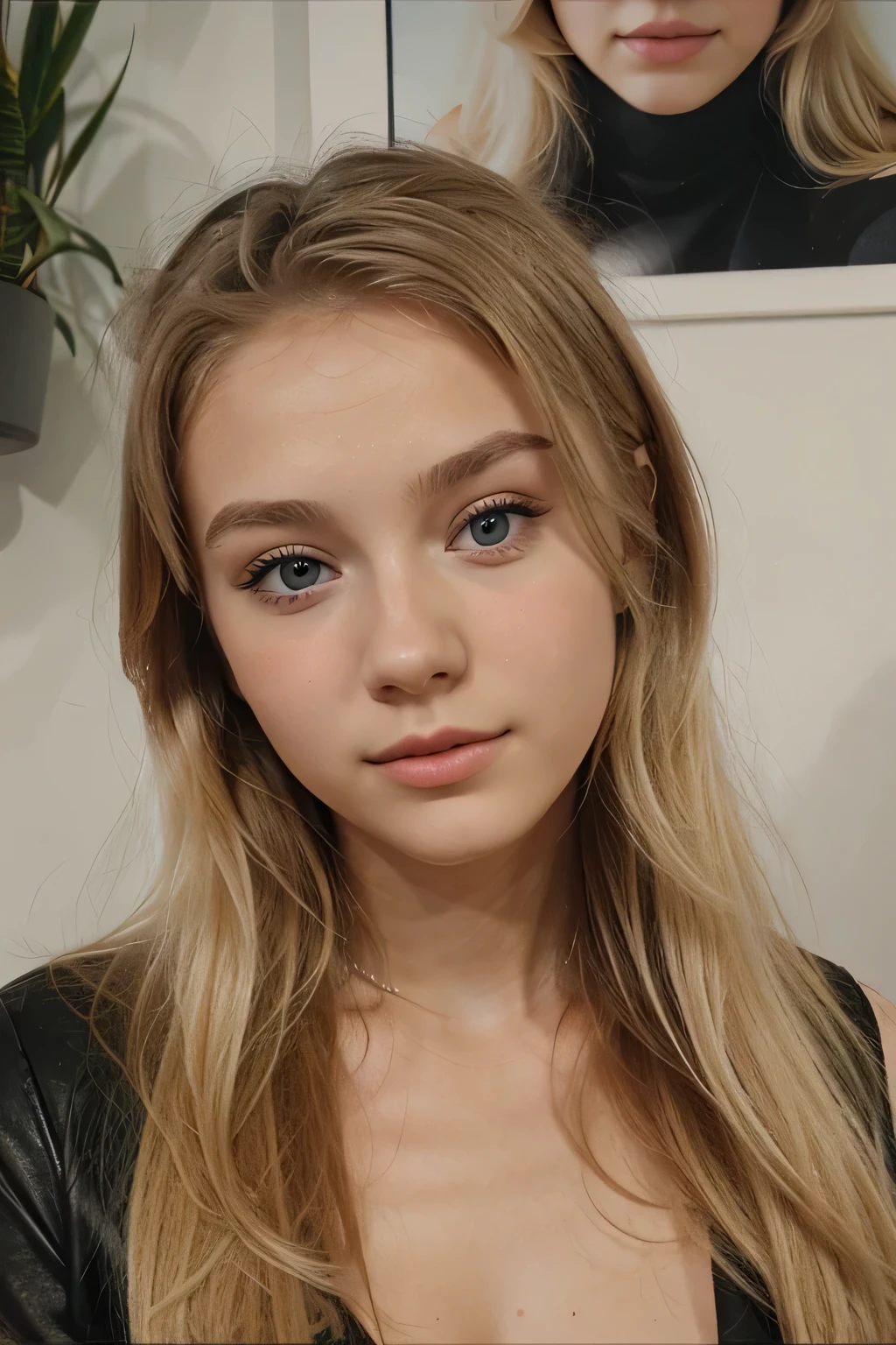 fille blonde, youtubeuse, 16 ans, visage parfait,