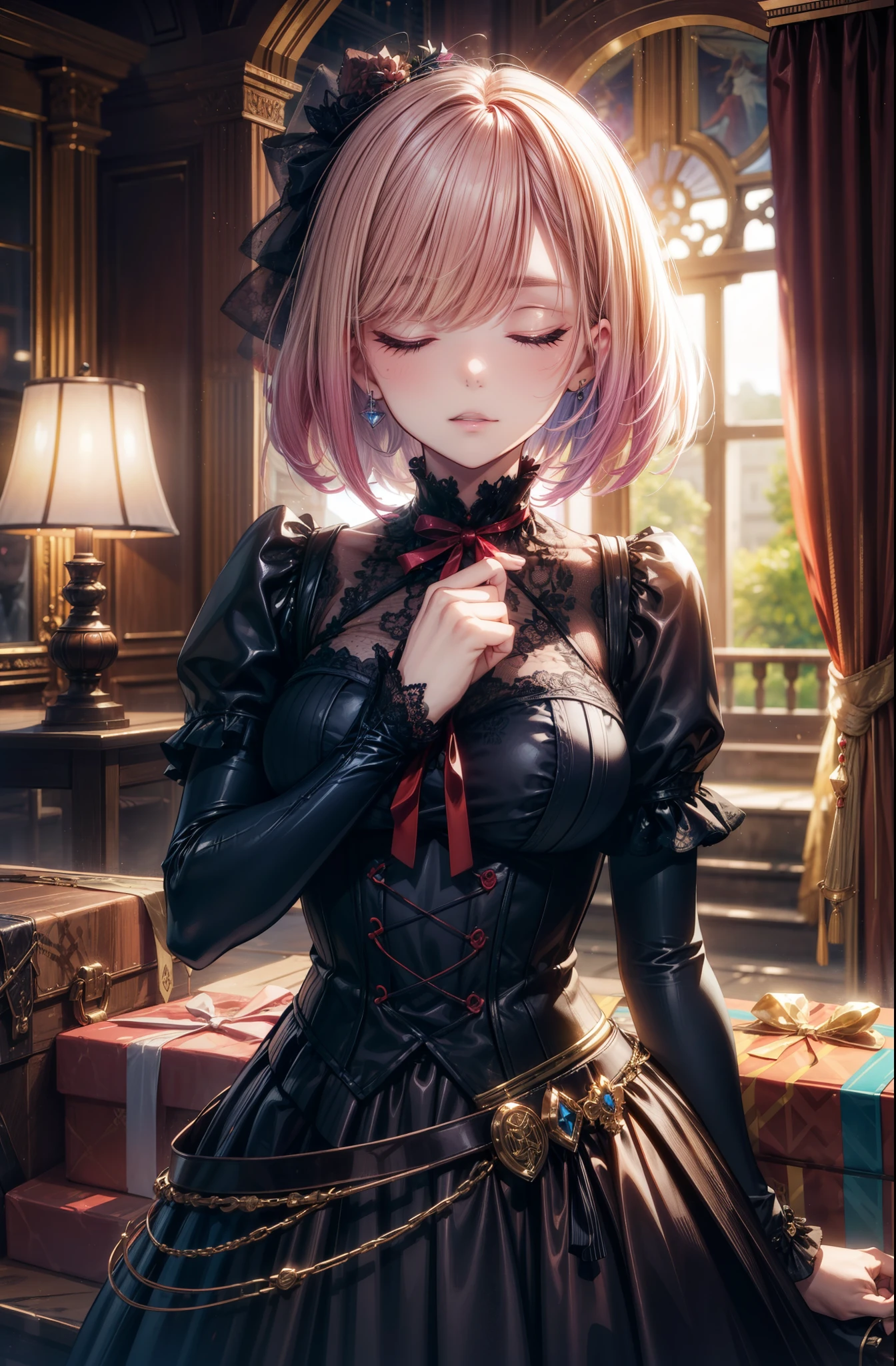 masterpiece, closed eyes,
