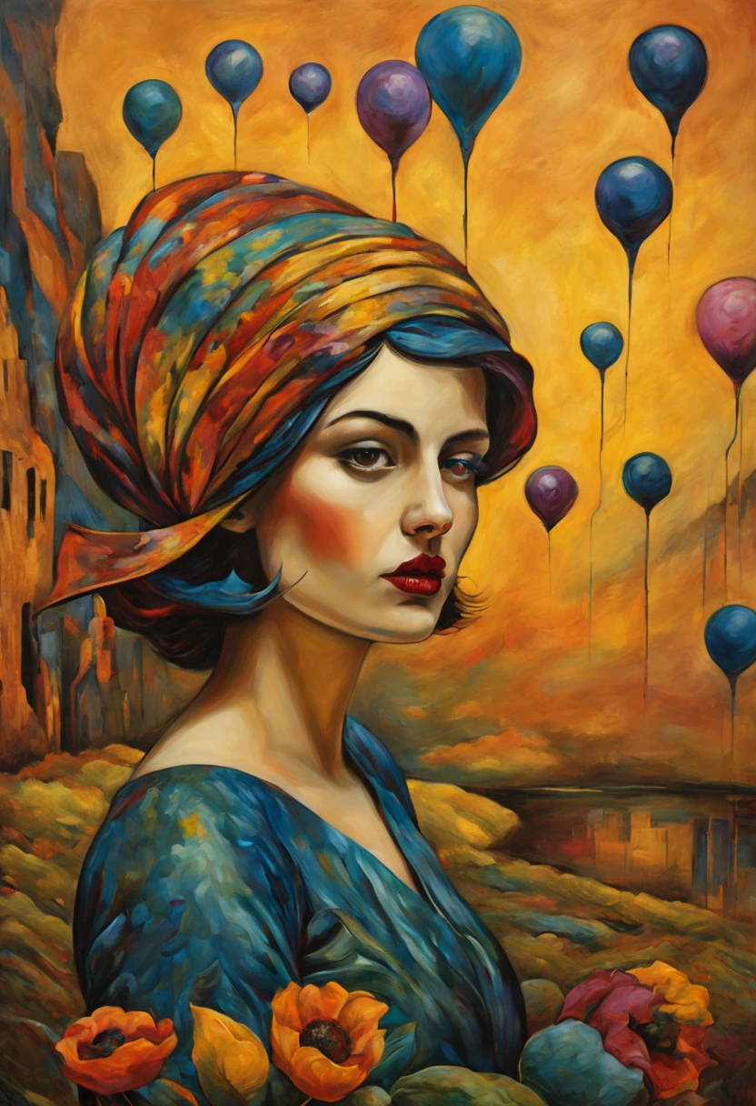 (artistic masterpiece of romantic life) ( (Theme art of life) ( (conceptual art) (NFT limited) (works of fauvism) ()」) Visual poetry transcends traditional boundaries、A place that embraces the dynamic interaction between creativity and technology),Drip paint,again,style, in the style of esao andrews