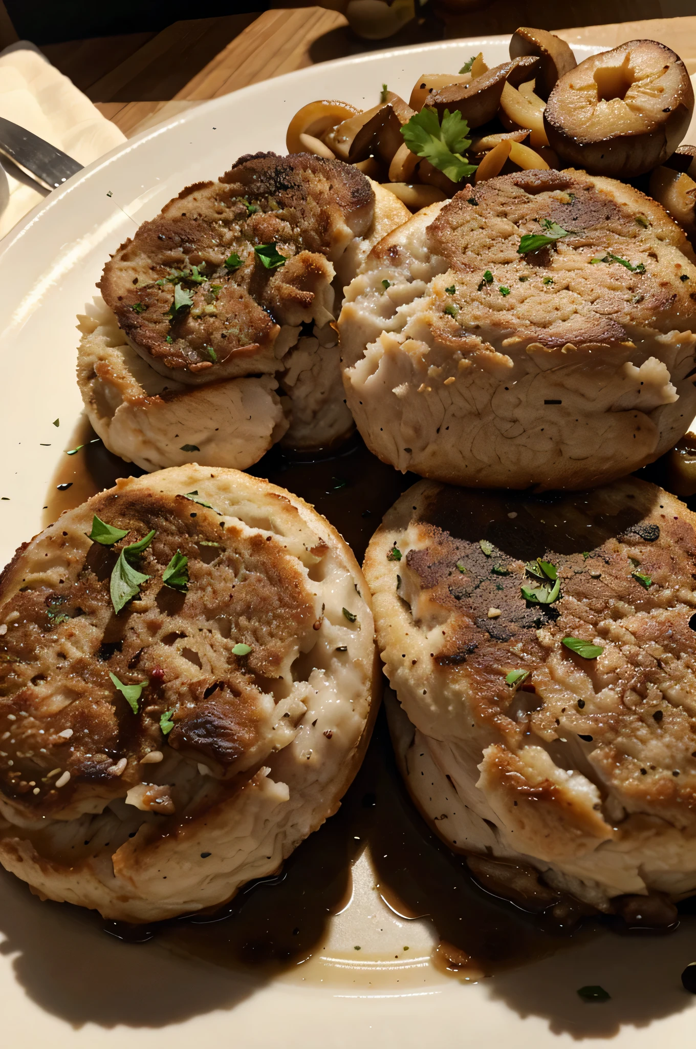 Cutlets with mushrooms