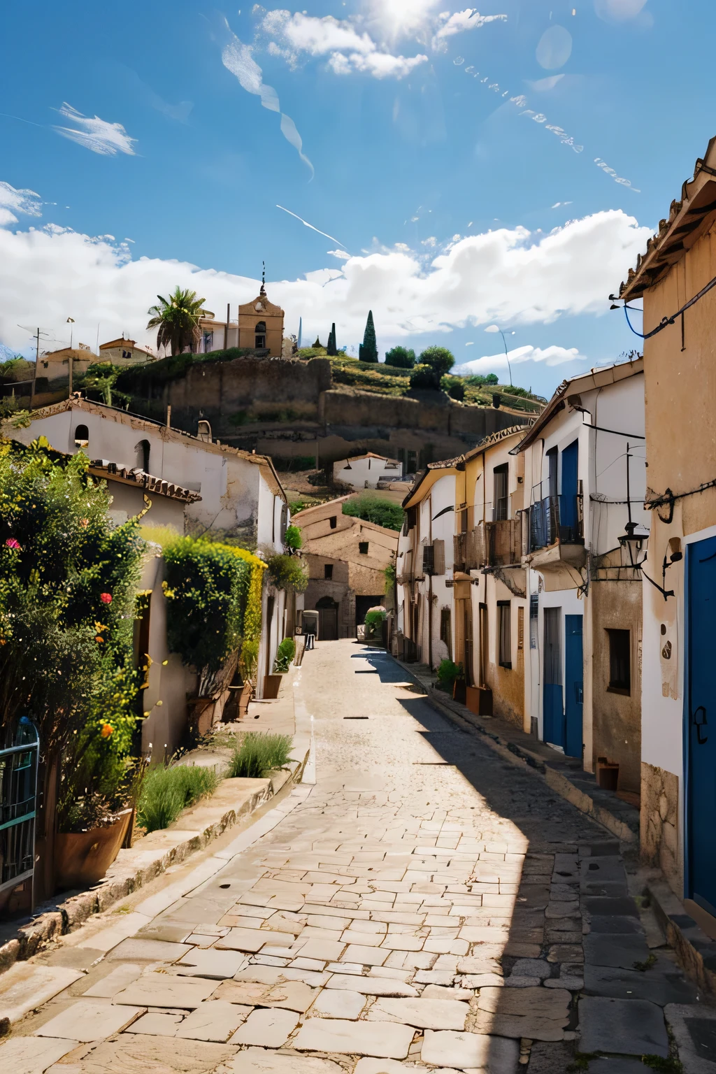 Un pueblo en la region de caceres animado