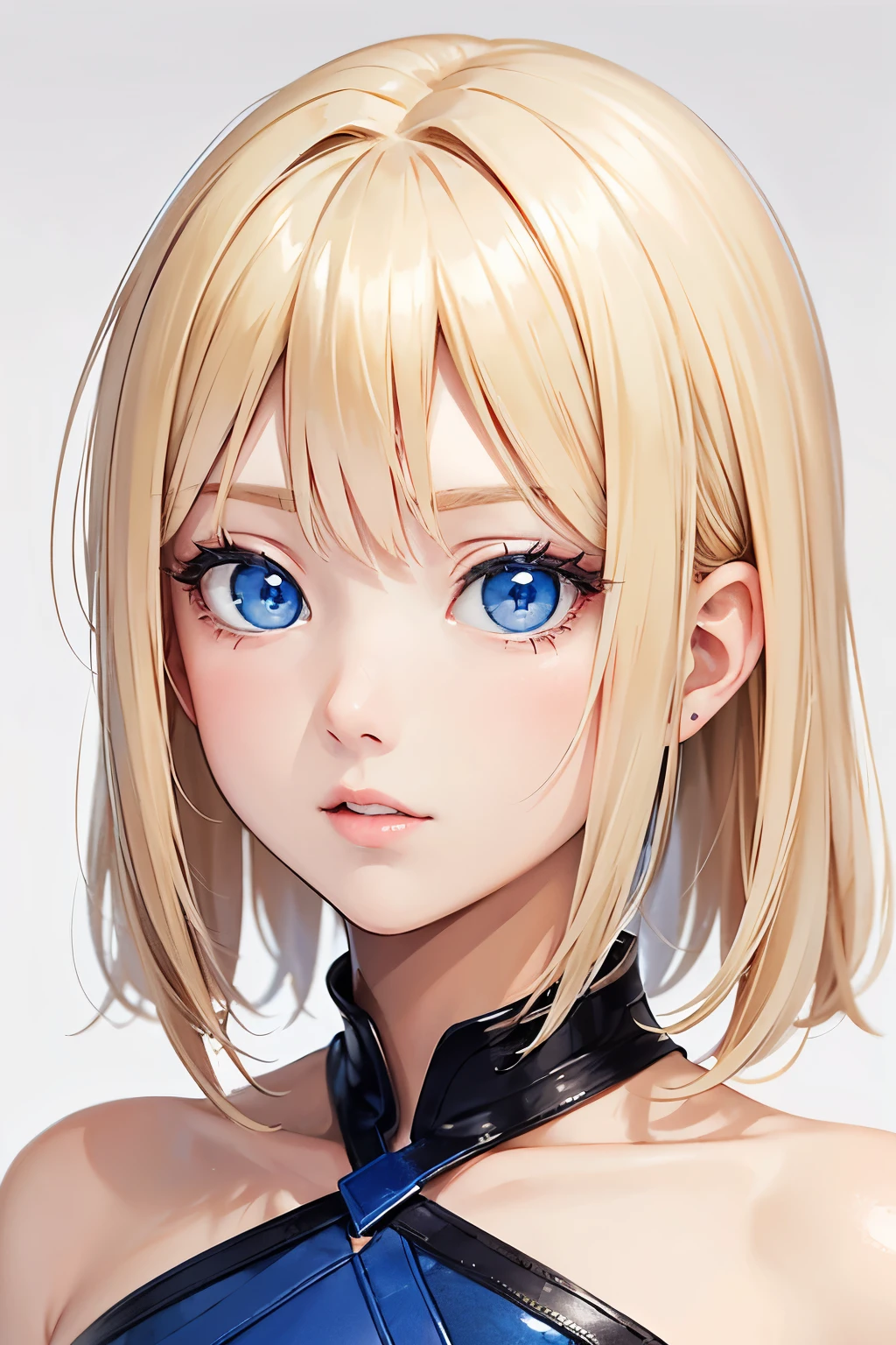 Blonde blue-eyed girl