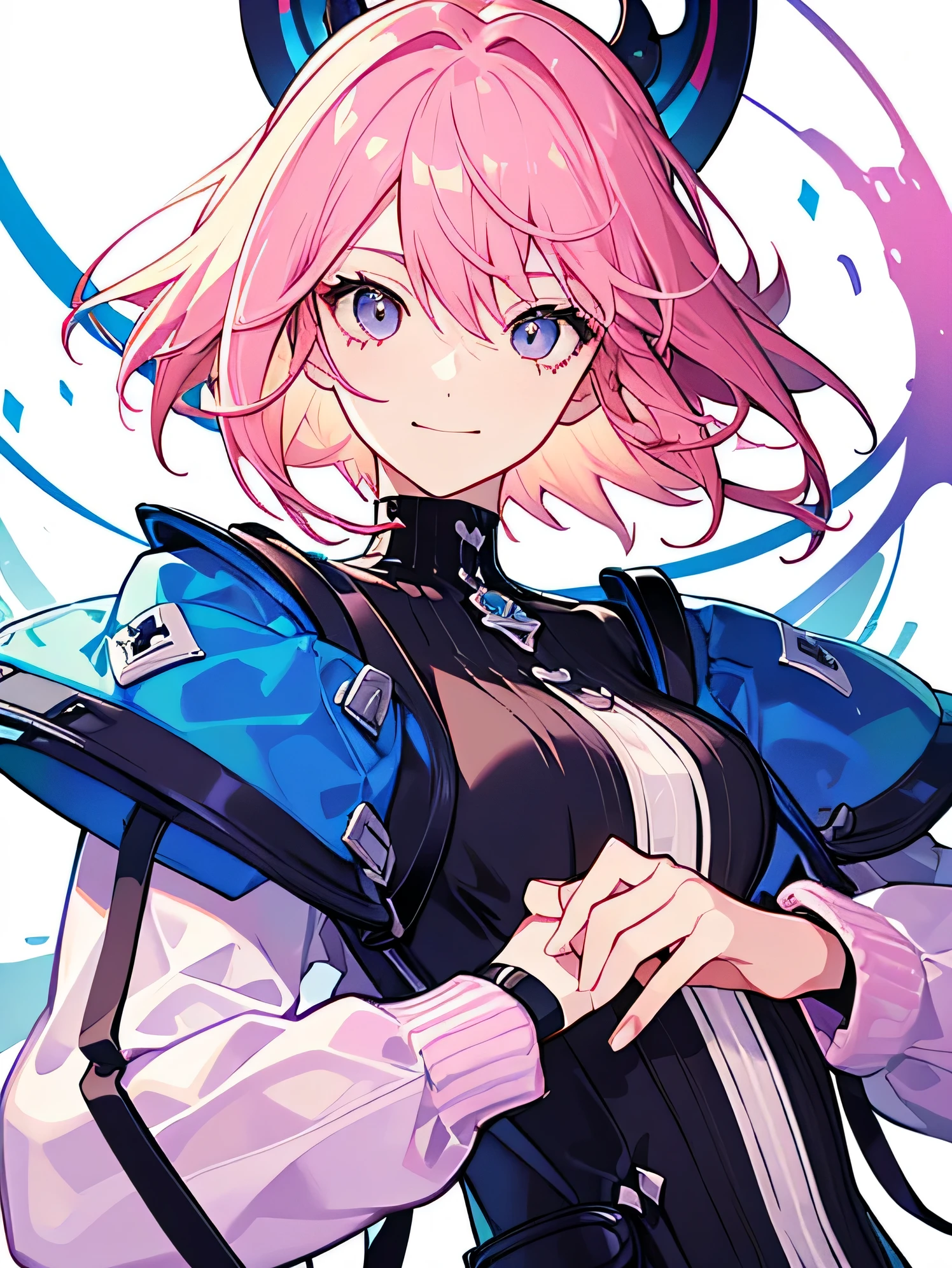 ((masterpiece, Super detailed, high quality, eye details, sparkling eyes)), two people, brother and sister take a photo together, ((My brother's height is 178 cm., pink hair, short hair down in front, habitually spin out, pink and purple eyes, neutral face, nice, No expression, clear eyey sister's height is 163 cm, pink hair, short hair down in front, soft, Light blue and pink eyes, smile).