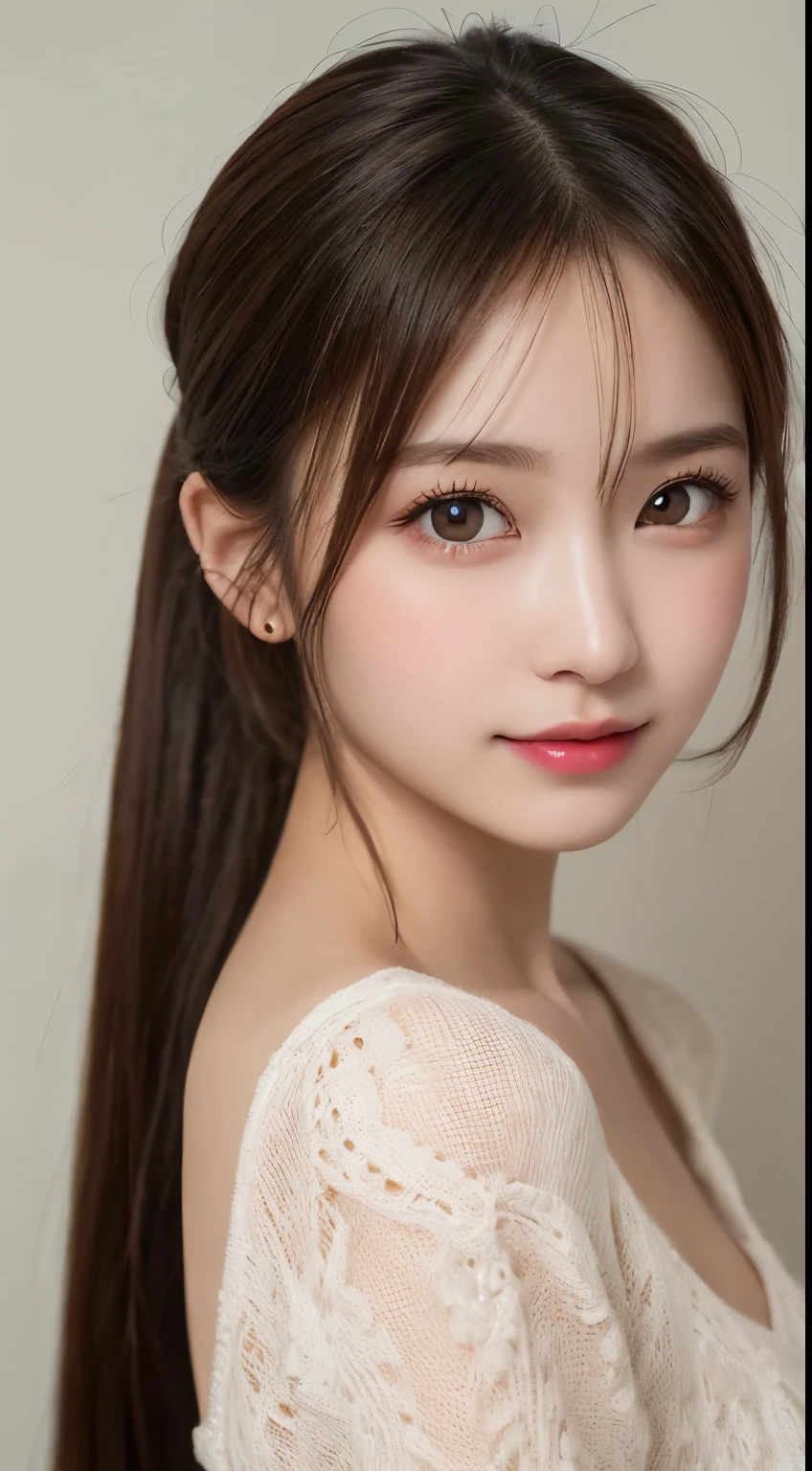 table top, highest quality, shape, Super detailed, finely, High resolution, 8k wallpaper, 完璧なダイナミックな構shape, beautiful and detailed eyes, straight hair, small breasts, natural color lip, random sexy pose,smile,20 year old girl、midnight、beautiful and detailed face、perfect and beautiful face,Big eyes、RAW photo、Expressing feminine poses with your whole body、beautiful and detailed eyes、small face、beautiful duplex、slim face and style,luxury brand mink coat(internal：winter dress)、beautiful golden ratio face,twin ponytail hair,bright look,Photographed focusing on beautiful legs