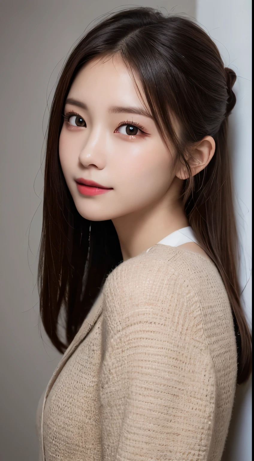 table top, highest quality, shape, Super detailed, finely, High resolution, 8k wallpaper, 完璧なダイナミックな構shape, beautiful and detailed eyes, straight hair, small breasts, natural color lip, random sexy pose,smile,20 year old girl、midnight、beautiful and detailed face、perfect and beautiful face,Big eyes、RAW photo、Expressing feminine poses with your whole body、beautiful and detailed eyes、small face、beautiful duplex、slim face and style,luxury brand mink coat(internal:winter dress)、beautiful golden ratio face,twin ponytail hair,bright look,Photographed focusing on beautiful legs、super real photo