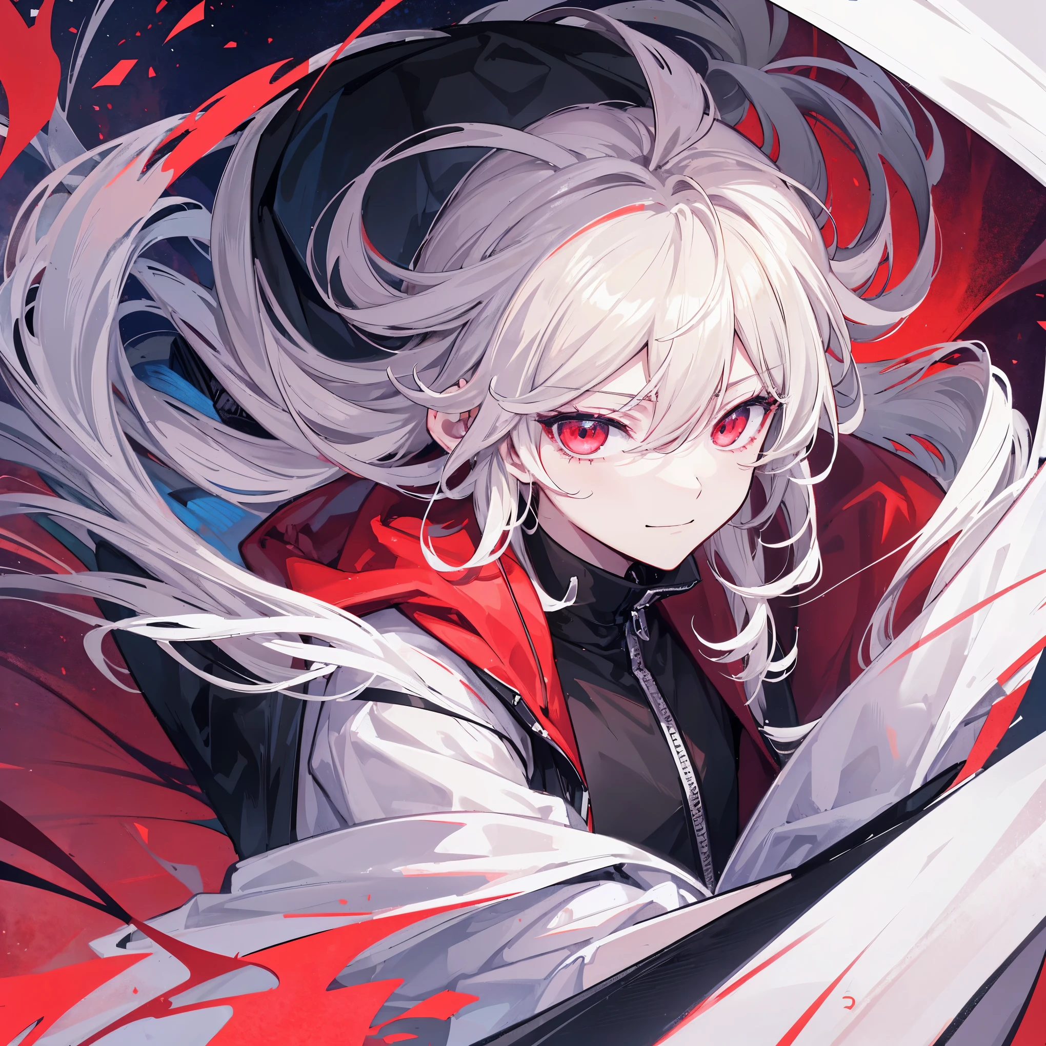 (extremely detailed 8K wallpaper),(ultra-detailed),(best quality),(masterpiece),(highly detailed),(cinematic lighting),(Original),Cold ligh，moody,32K depth of field,Anime character with long black hair and red eyes, best anime 4k konachan wallpapers, Brunette hair, Tall anime character with red eyes, , 4k comic wallpaper, Komaeda Nagito, Anime style 4K, young anime man, anime art wallpaper 8k, anime wallpaper 4k, Animation wallpaper 4K Slim long windbreaker smiling eyes slightly curved