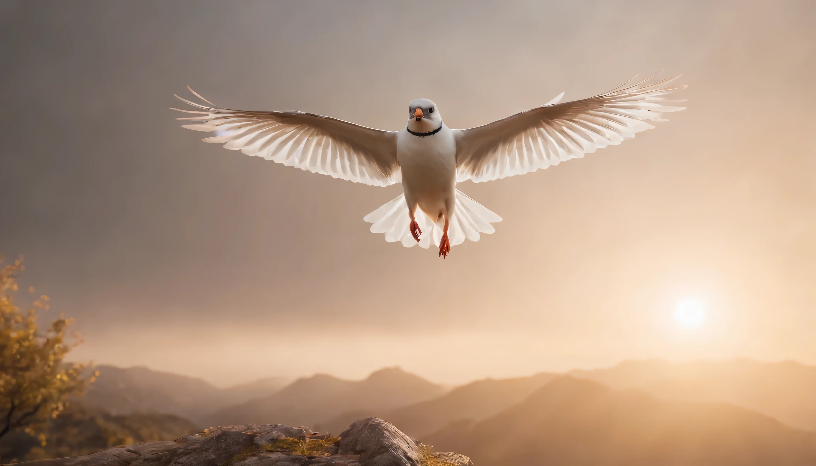(Highly detailed CG Unity 8k wallpaper、masterpiece、highest quality、Super detailed)、(best lighting、best shadow、very delicate and beautiful)、highest quality、8k、Detailed facial depiction、masterpiece、highest quality、clear image quality、
birds jump in the air：The moment the bird takes flight、capture movement in the air。
