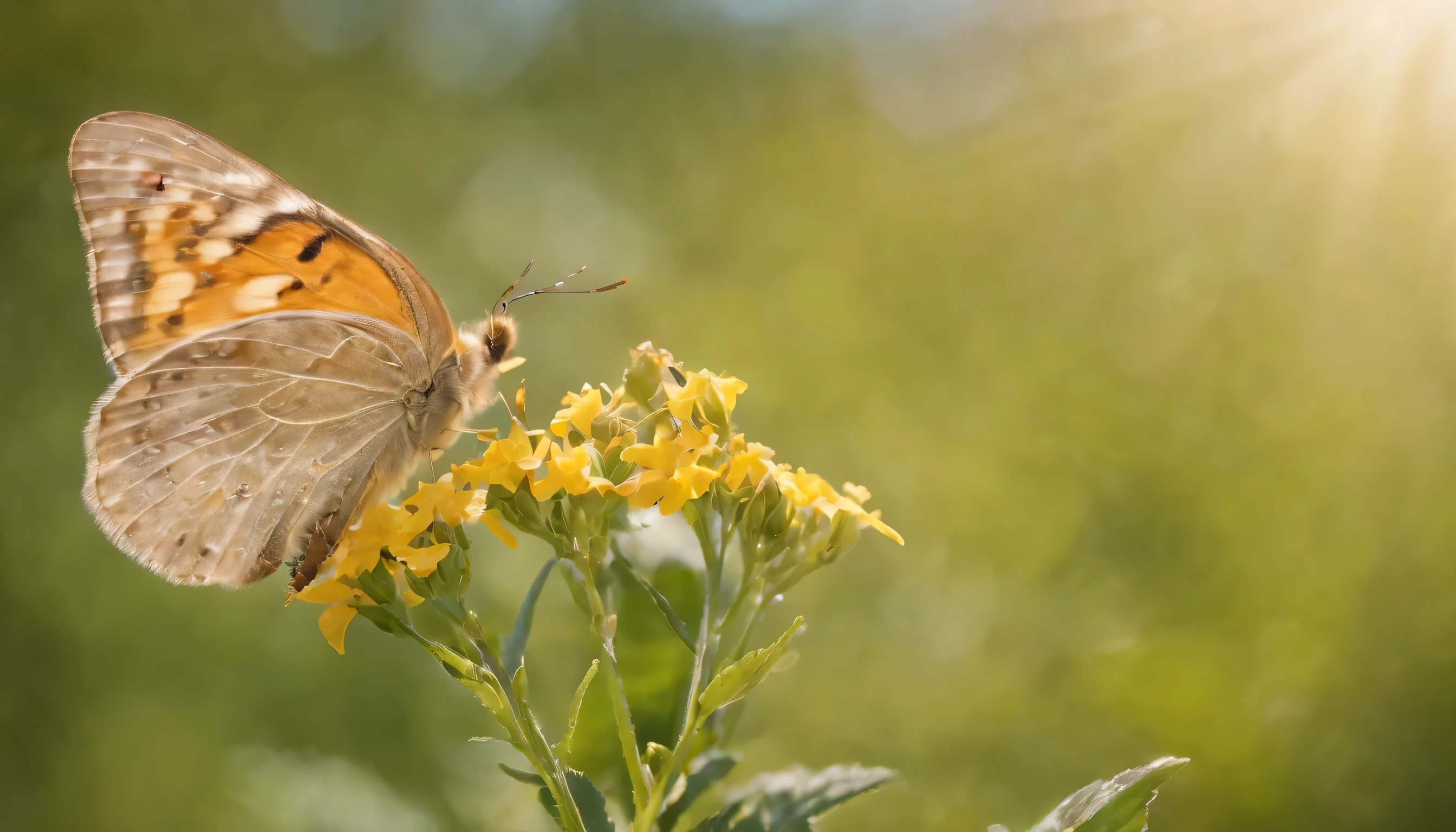 (Highly detailed CG Unity 8k wallpaper、masterpiece、highest quality、Super detailed)、(best lighting、best shadow、very delicate and beautiful)、highest quality、8k、Detailed facial depiction、masterpiece、highest quality、clear image quality、
flying insects:Catching butterflies, bee, wait. flying in the sky。