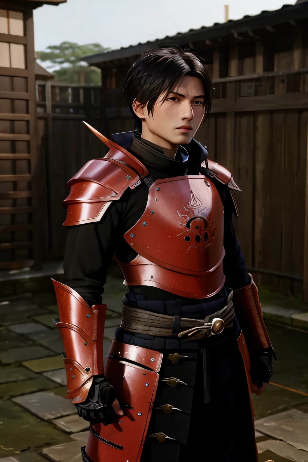 armor、Onimusha、male、baby face、teenager
