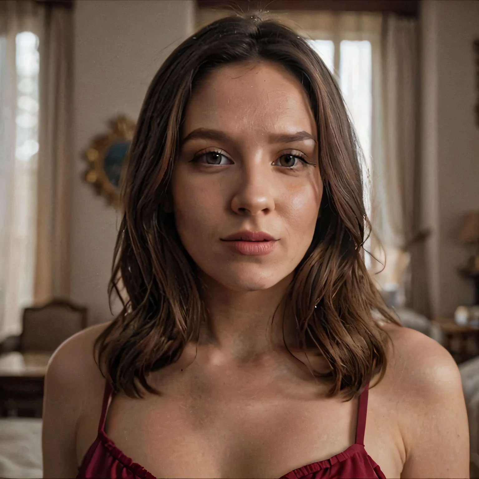 photo portrait en gros plan de la belle 26 ans.oh femme, se maquiller, 8k UHD, High quality, spectaculaire, Cinematic