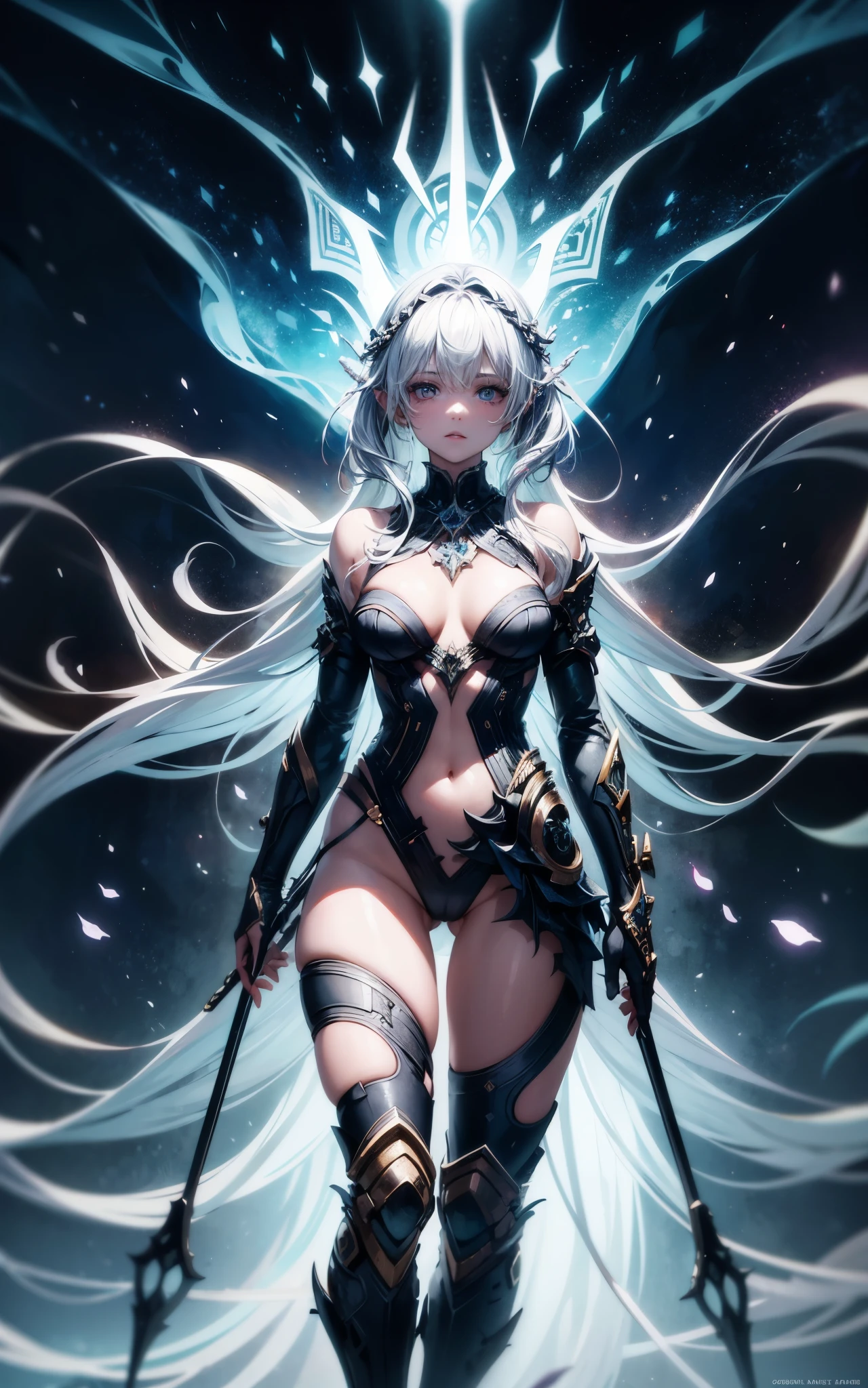 (Alicia Vikander) is Freya the nordic goddess, pale skin, messy, Full body, Beautiful anime waifu style girl, hyperdetailed painting, luminism, art by Carne Griffiths and Wadim Kashin concept art, Iceland background, northern lights, abstract beauty, approaching perfection, pure form, golden ratio, minimalistic, dark atmosphere, unfinished, concept art, intricate details, 8k post production, high resolution, hyperdetailed, trending on artstation, sharp focus, studio photo, intricate details, highly detailed,