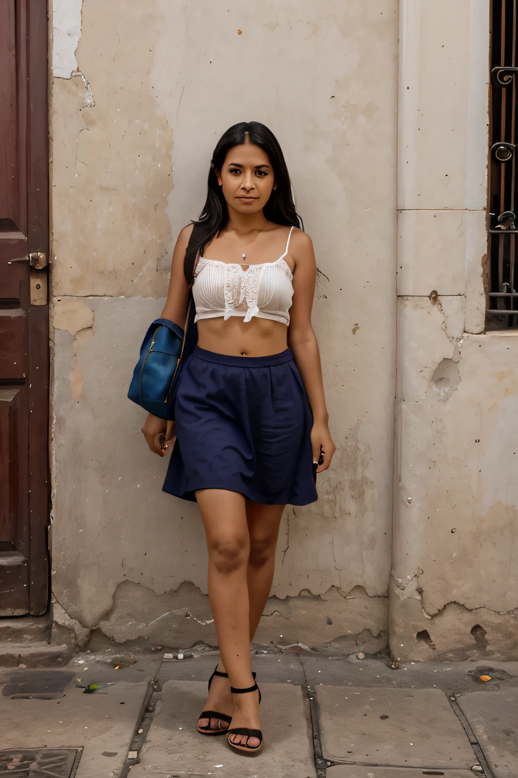 Linda periana, on the streets of the colonial city of Trujillo - Peru