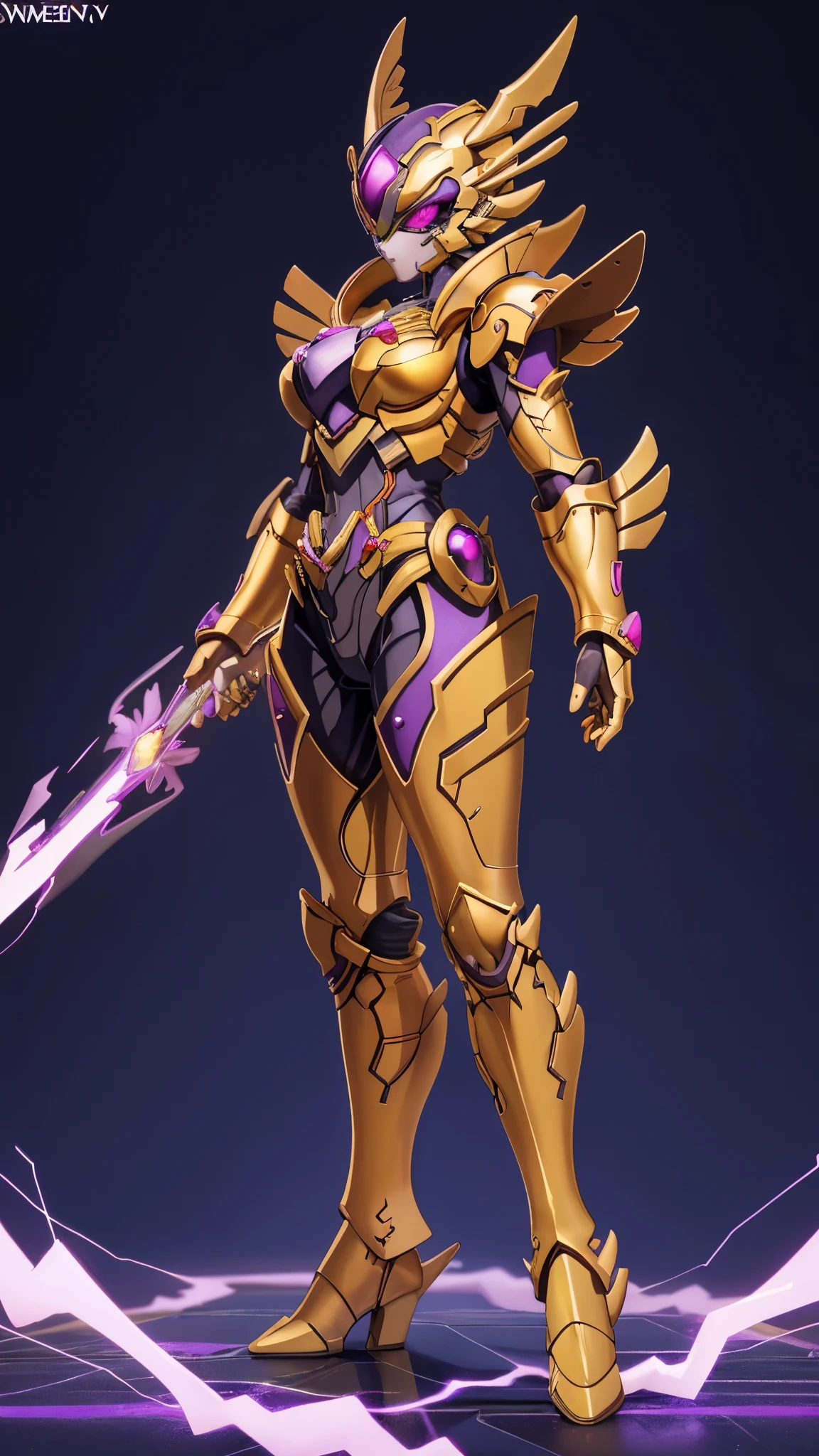 A woman adorned in fantasy-style full-body armor, a crown-concept fully enclosed helmet that unveils only her eyes, a composite layered chest plate, fully encompassing shoulder and hand guards, a lightweight waist armor, form-fitting shin guards, the overall design is heavy-duty yet flexible, ((the armor gleams with a golden glow, complemented by red and blue accents)), exhibiting a noble aura, she floats above a fantasy-surreal high-tech city, this character embodies a finely crafted fantasy-surreal style armored hero in anime style, exquisite and mature manga art style, (Queen bee mixed with Spider concept Armor, plasma, blood), ((Element, energy, elegant, goddess, femminine:1.5)), metallic, high definition, best quality, highres, ultra-detailed, ultra-fine painting, extremely delicate, professional, anatomically correct, symmetrical face, extremely detailed eyes and face, high quality eyes, creativity, RAW photo, UHD, 32k, Natural light, cinematic lighting, masterpiece-anatomy-perfect, masterpiece:1.5