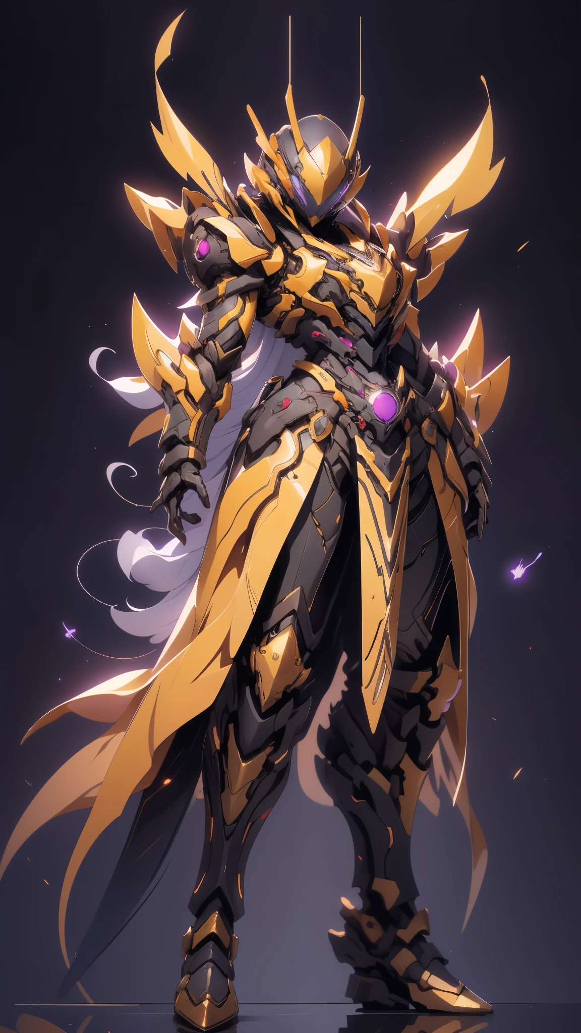 A woman adorned in fantasy-style full-body armor, a crown-concept fully enclosed helmet that unveils only her eyes, a composite layered chest plate, fully encompassing shoulder and hand guards, a lightweight waist armor, form-fitting shin guards, the overall design is heavy-duty yet flexible, ((the armor gleams with a golden glow, complemented by red and blue accents)), exhibiting a noble aura, she floats above a fantasy-surreal high-tech city, this character embodies a finely crafted fantasy-surreal style armored hero in anime style, exquisite and mature manga art style, (Queen bee mixed with Spider concept Armor, plasma, blood), ((Element, energy, elegant, goddess, femminine:1.5)), metallic, high definition, best quality, highres, ultra-detailed, ultra-fine painting, extremely delicate, professional, anatomically correct, symmetrical face, extremely detailed eyes and face, high quality eyes, creativity, RAW photo, UHD, 32k, Natural light, cinematic lighting, masterpiece-anatomy-perfect, masterpiece:1.5