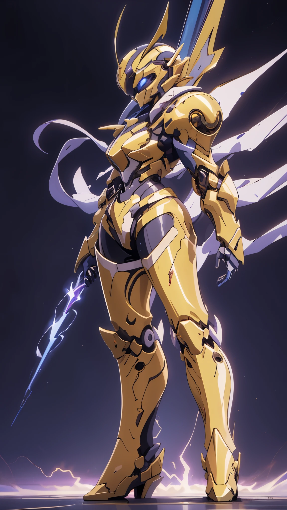 A woman adorned in fantasy-style full-body armor, a crown-concept fully enclosed helmet that unveils only her eyes, a composite layered chest plate, fully encompassing shoulder and hand guards, a lightweight waist armor, form-fitting shin guards, the overall design is heavy-duty yet flexible, ((the armor gleams with a golden glow, complemented by red and blue accents)), exhibiting a noble aura, she floats above a fantasy-surreal high-tech city, this character embodies a finely crafted fantasy-surreal style armored hero in anime style, exquisite and mature manga art style, (Queen bee mixed with Spider concept Armor, plasma, blood), ((Element, energy, elegant, goddess, femminine:1.5)), metallic, high definition, best quality, highres, ultra-detailed, ultra-fine painting, extremely delicate, professional, anatomically correct, symmetrical face, extremely detailed eyes and face, high quality eyes, creativity, RAW photo, UHD, 32k, Natural light, cinematic lighting, masterpiece-anatomy-perfect, masterpiece:1.5