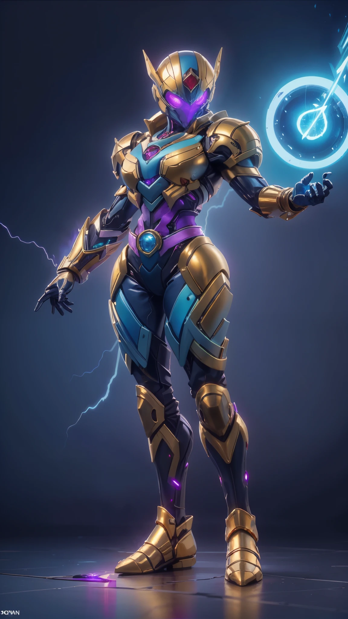 A woman adorned in fantasy-style full-body armor, a crown-concept fully enclosed helmet that unveils only her eyes, a composite layered chest plate, fully encompassing shoulder and hand guards, a lightweight waist armor, form-fitting shin guards, the overall design is heavy-duty yet flexible, ((the armor gleams with a golden glow, complemented by red and blue accents)), exhibiting a noble aura, she floats above a fantasy-surreal high-tech city, this character embodies a finely crafted fantasy-surreal style armored hero in anime style, exquisite and mature manga art style, (Queen bee mixed with Spider concept Armor, plasma, blood), ((Element, energy, elegant, goddess, femminine:1.5)), metallic, high definition, best quality, highres, ultra-detailed, ultra-fine painting, extremely delicate, professional, anatomically correct, symmetrical face, extremely detailed eyes and face, high quality eyes, creativity, RAW photo, UHD, 32k, Natural light, cinematic lighting, masterpiece-anatomy-perfect, masterpiece:1.5