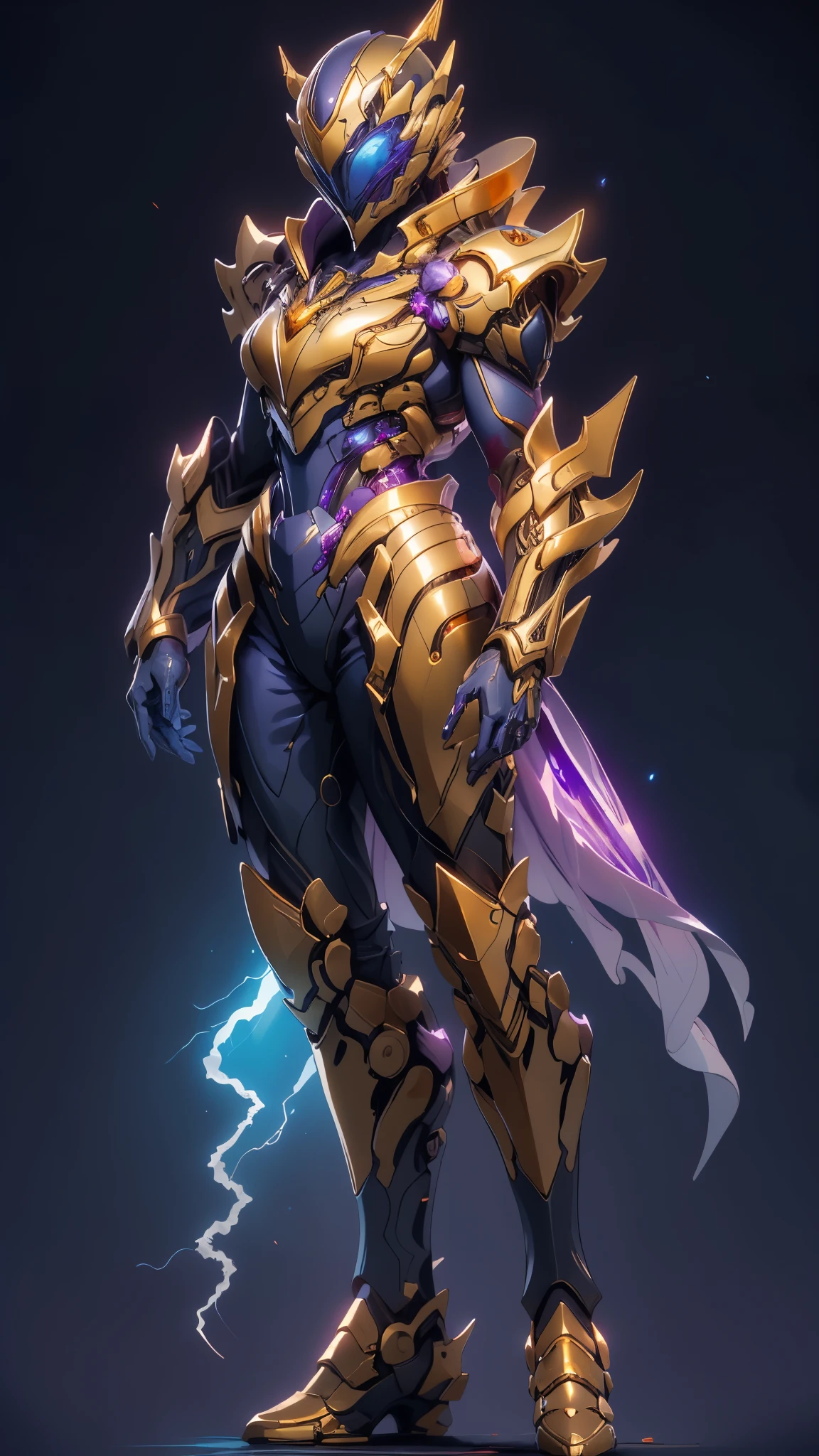 A woman adorned in fantasy-style full-body armor, a crown-concept fully enclosed helmet that unveils only her eyes, a composite layered chest plate, fully encompassing shoulder and hand guards, a lightweight waist armor, form-fitting shin guards, the overall design is heavy-duty yet flexible, ((the armor gleams with a golden glow, complemented by red and blue accents)), exhibiting a noble aura, she floats above a fantasy-surreal high-tech city, this character embodies a finely crafted fantasy-surreal style armored hero in anime style, exquisite and mature manga art style, (Queen bee mixed with Spider concept Armor, plasma, blood), ((Element, energy, elegant, goddess, femminine:1.5)), metallic, high definition, best quality, highres, ultra-detailed, ultra-fine painting, extremely delicate, professional, anatomically correct, symmetrical face, extremely detailed eyes and face, high quality eyes, creativity, RAW photo, UHD, 32k, Natural light, cinematic lighting, masterpiece-anatomy-perfect, masterpiece:1.5