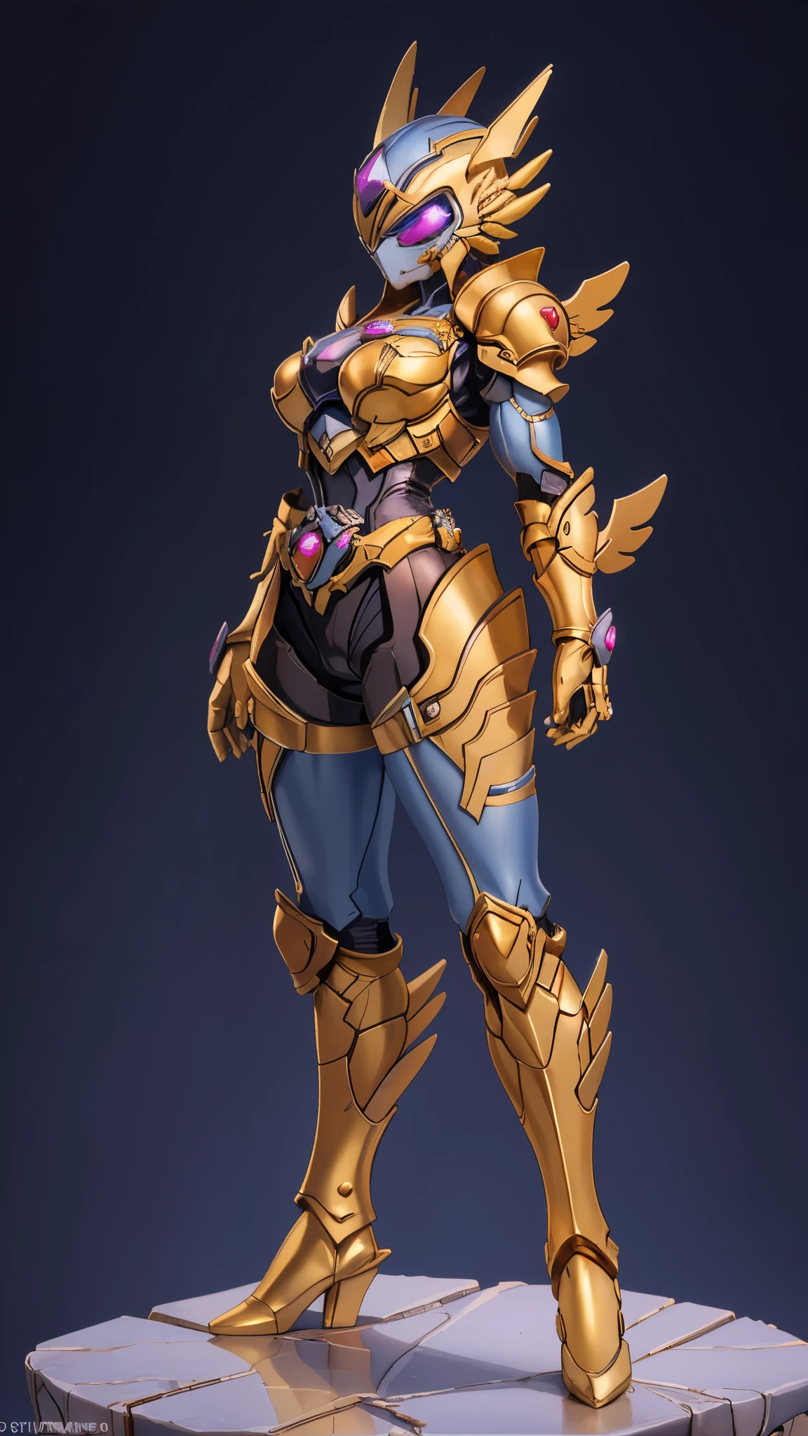 A woman adorned in fantasy-style full-body armor, a crown-concept fully enclosed helmet that unveils only her eyes, a composite layered chest plate, fully encompassing shoulder and hand guards, a lightweight waist armor, form-fitting shin guards, the overall design is heavy-duty yet flexible, ((the armor gleams with a golden glow, complemented by red and blue accents)), exhibiting a noble aura, she floats above a fantasy-surreal high-tech city, this character embodies a finely crafted fantasy-surreal style armored hero in anime style, exquisite and mature manga art style, (Queen bee mixed with Spider concept Armor, plasma, blood), ((Element, energy, elegant, goddess, femminine:1.5)), metallic, high definition, best quality, highres, ultra-detailed, ultra-fine painting, extremely delicate, professional, anatomically correct, symmetrical face, extremely detailed eyes and face, high quality eyes, creativity, RAW photo, UHD, 32k, Natural light, cinematic lighting, masterpiece-anatomy-perfect, masterpiece:1.5