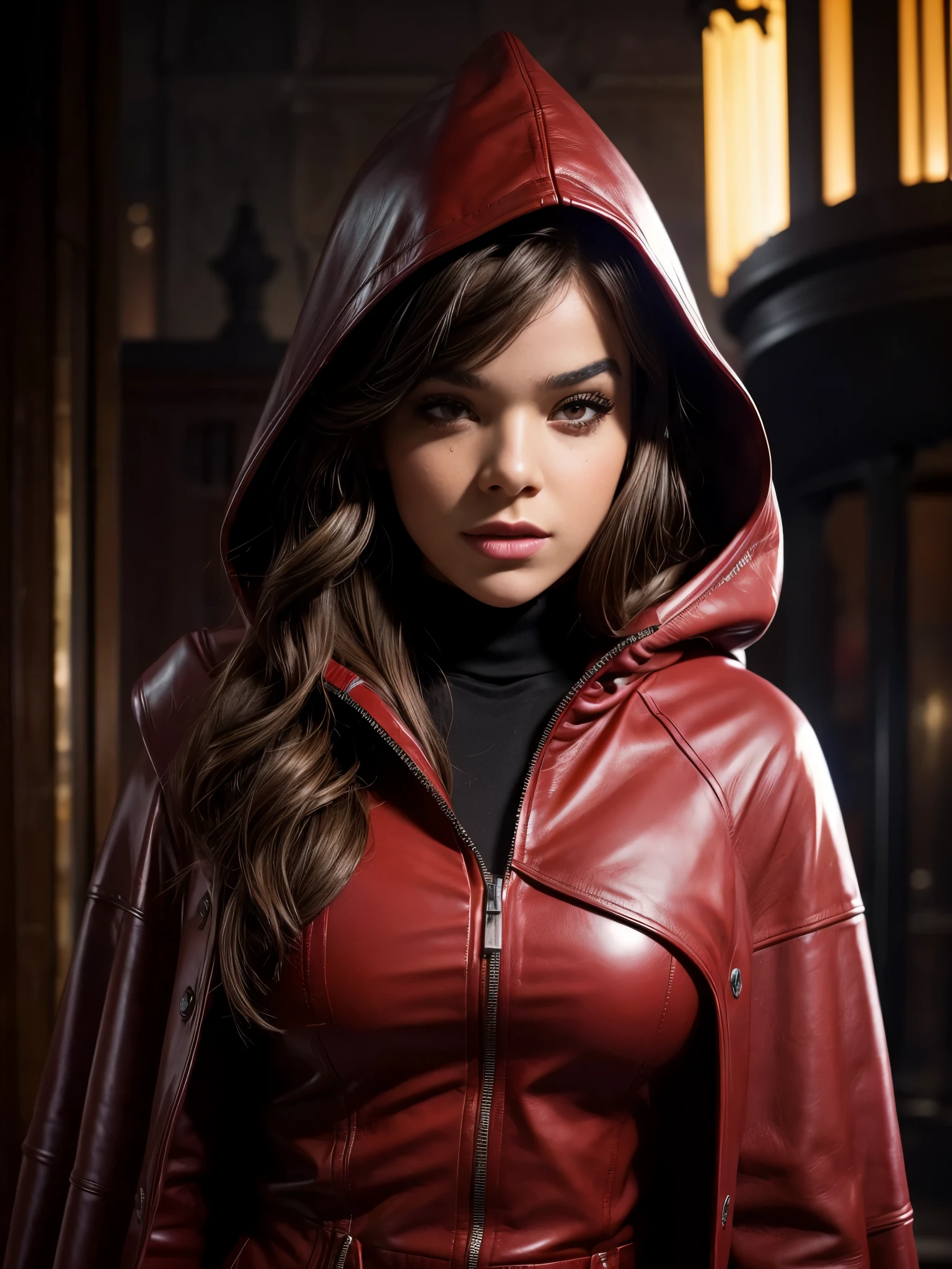 A beautiful girl with a mysterious light that illuminates the dark night. She wears a red leather suit and a long red hooded coat, and is the strongest magician who harbors and unleashes the power of black, brown eyes