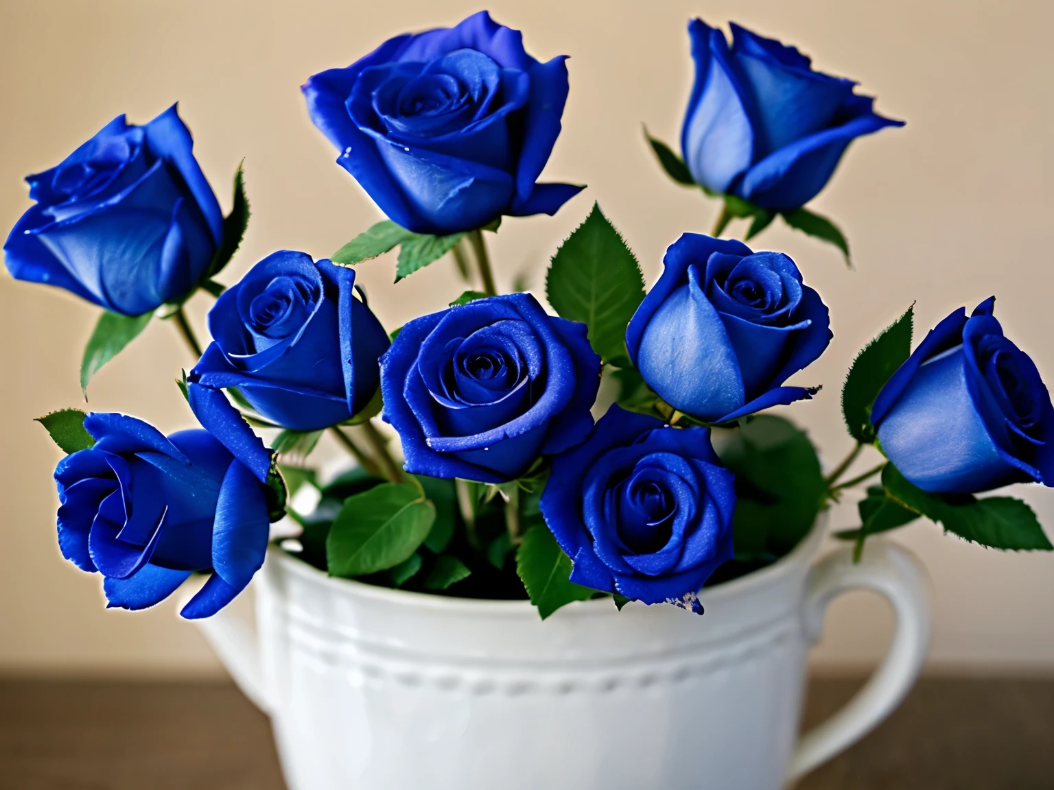 Bouquet of blue roses