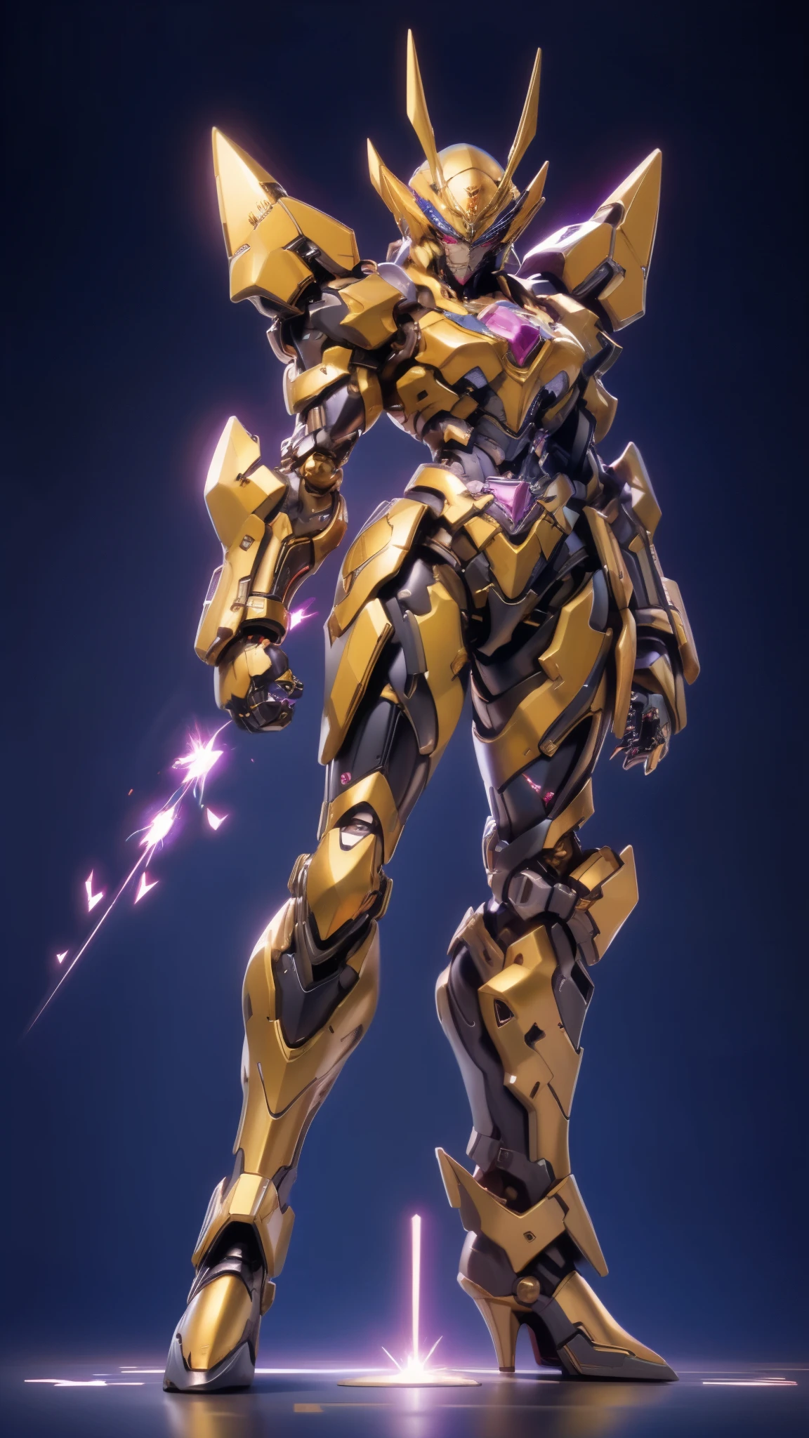 A woman adorned in fantasy-style full-body armor, a crown-concept fully enclosed helmet that unveils only her eyes, a composite layered chest plate, fully encompassing shoulder and hand guards, a lightweight waist armor, form-fitting shin guards, the overall design is heavy-duty yet flexible, ((the armor gleams with a golden glow, complemented by red and blue accents)), exhibiting a noble aura, she floats above a fantasy-surreal high-tech city, this character embodies a finely crafted fantasy-surreal style armored hero in anime style, exquisite and mature manga art style, (Queen bee mixed with Spider concept Armor, plasma, blood), ((Element, energy, elegant, goddess, femminine:1.5)), metallic, high definition, best quality, highres, ultra-detailed, ultra-fine painting, extremely delicate, professional, anatomically correct, symmetrical face, extremely detailed eyes and face, high quality eyes, creativity, RAW photo, UHD, 32k, Natural light, cinematic lighting, masterpiece-anatomy-perfect, masterpiece:1.5