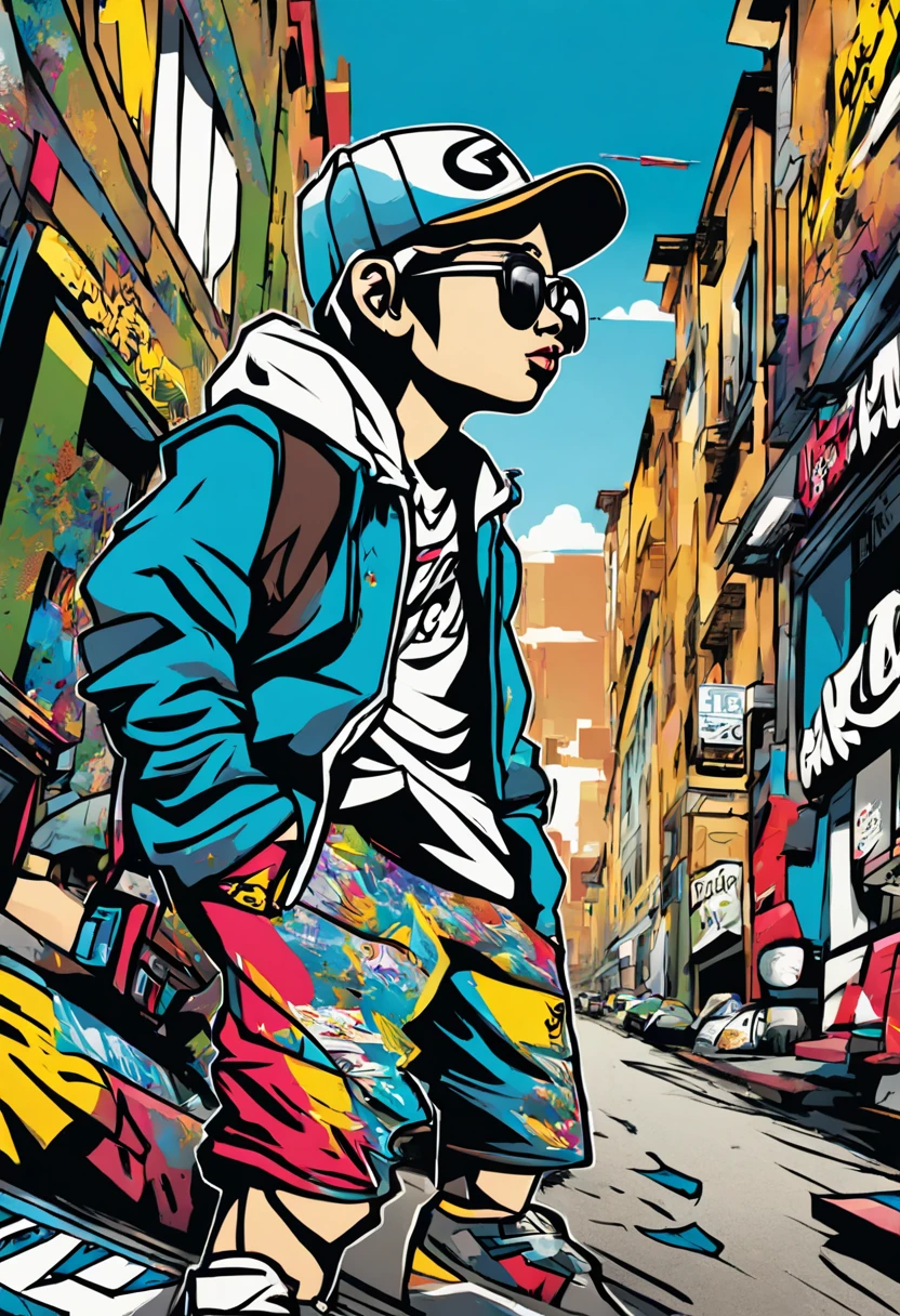 graffiti style comic {!(Graffiti Comics Style Imagery) dynamic street art fusion, vibrant colors, bold outlines, exaggerated expressions, urban background, high contrast, comic book aesthetics, graffiti murals as the canvas backdrop, Japanese manga influence, Chinese calligraphy style, energetic composition, spray paint texture, shadowing techniques, depth of field, wide-angle perspective, fisheye lens effect, raw creativity, street culture vibes, a masterpiece illustration by Kim Jung Gi and Banksy, digital art, ultra-detailed, action-packed sequence, storytelling elements, Adobe Photoshop enhanced, 300dpi resolution} . street art, vibrant, urban, detailed, tag, mural, graphic illustration, comic art, graphic novel art, vibrant, highly detailed