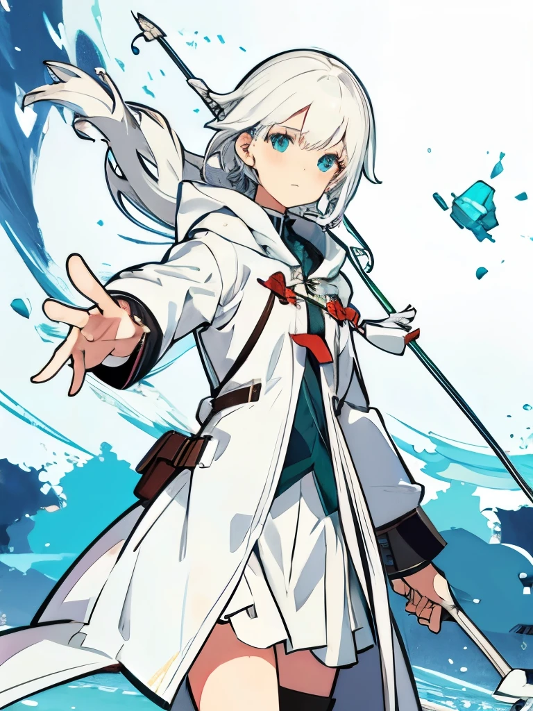 Western fantasy white-haired archer