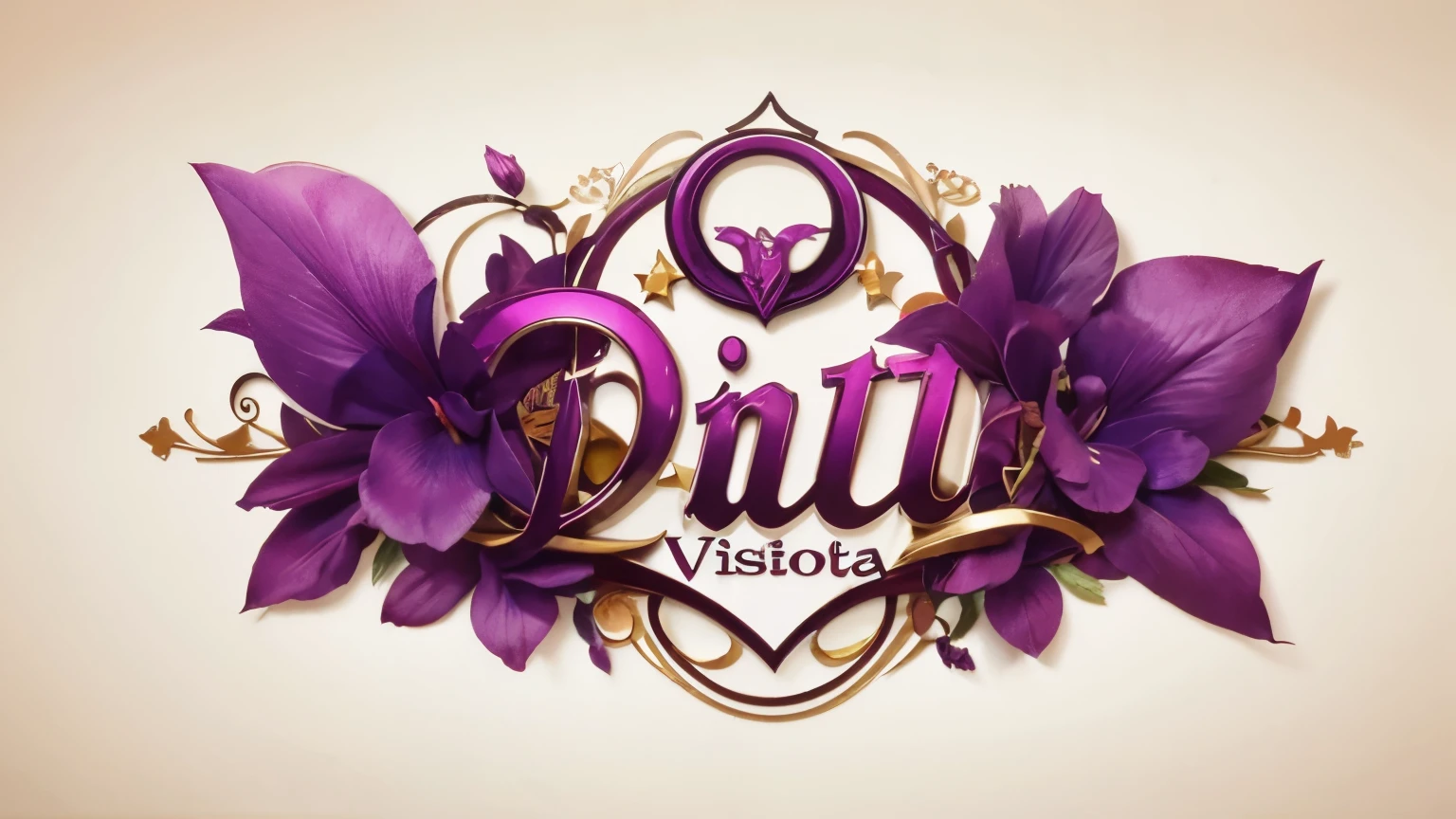 RECRIE O LOGOTIPO DA IMAGEM COM A SEGUINTE ESCRITA NO CENTRO "BELA VIOLETA"