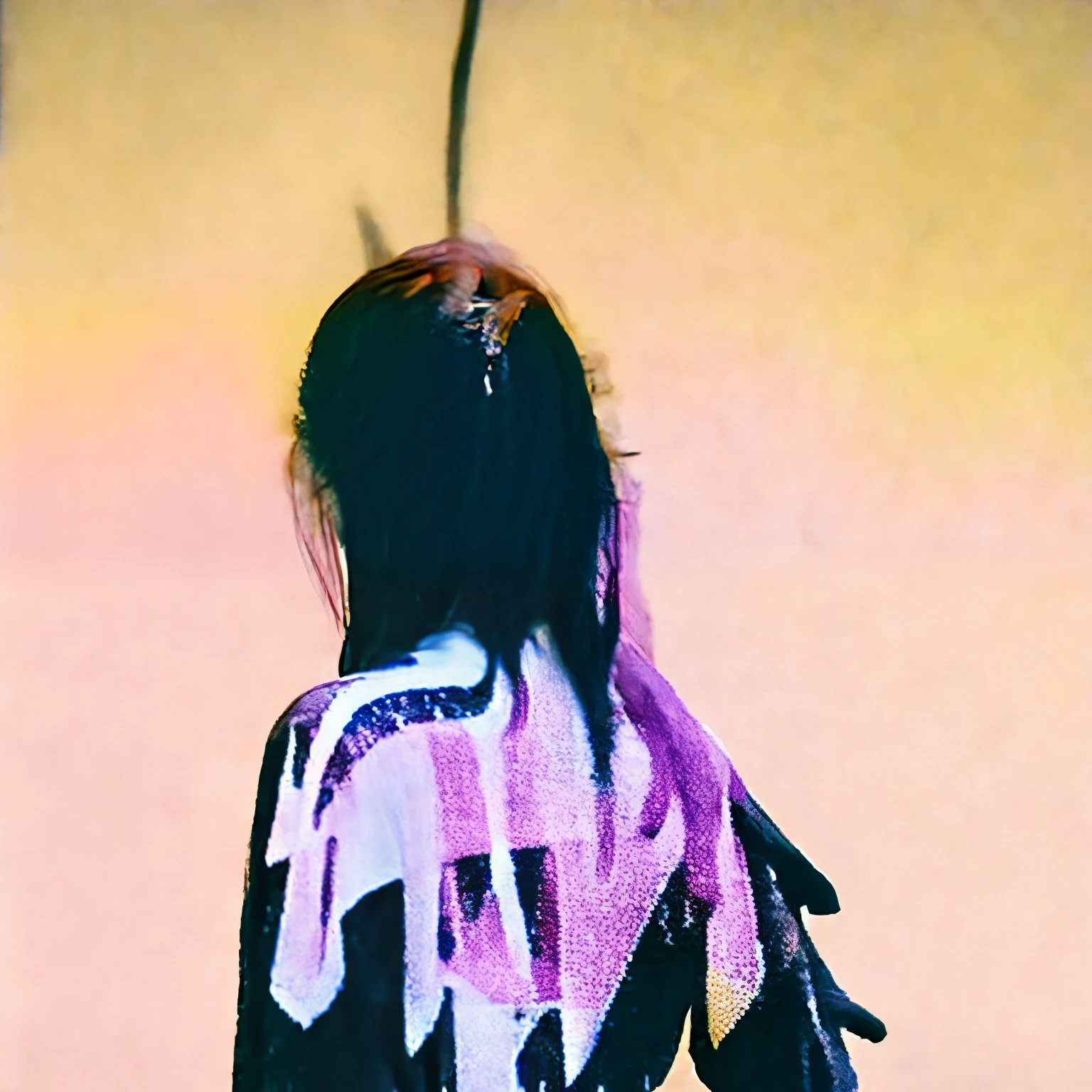 The woman at the football stadium wears a black jersey with the name Flora and the back number 16. Her hair is rolled up. Photographed from behind, her face is not visible.
Masukan