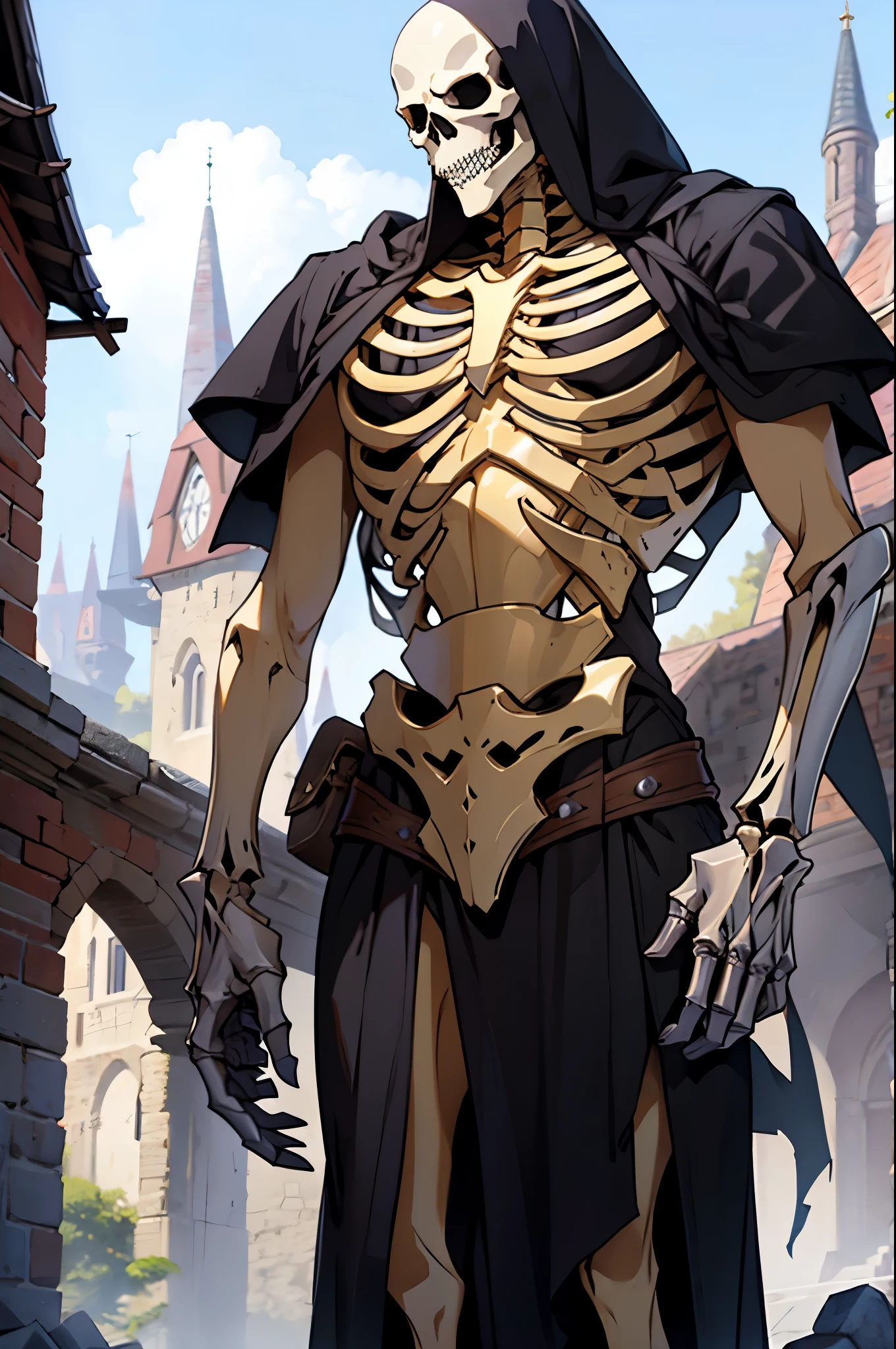 dnd, fantasy, middle Ages, A skeleton, full length