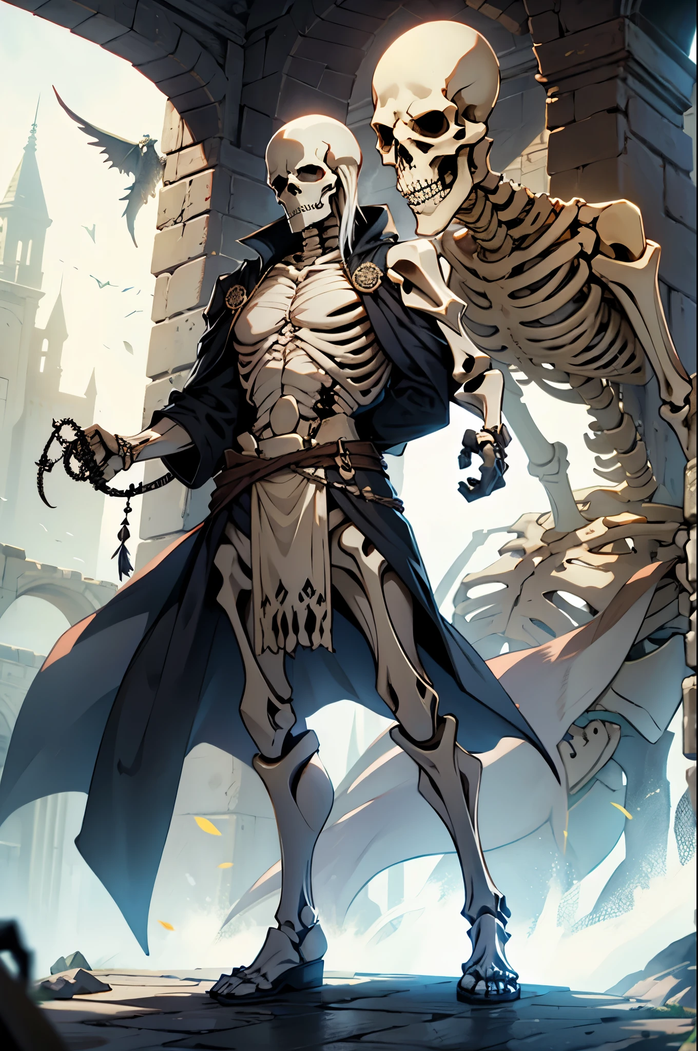 dnd, fantasy, middle Ages, A skeleton, full length
