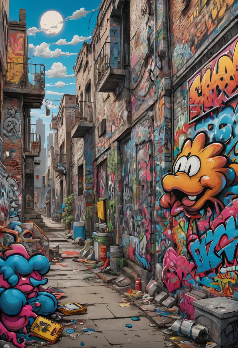 ais-graffiti Graffiti Comic, rainbow colored dreams, bright color, award winning, best quality, masterpiece, Representative work, official art, Professional, Ultra intricate detailed, 8k