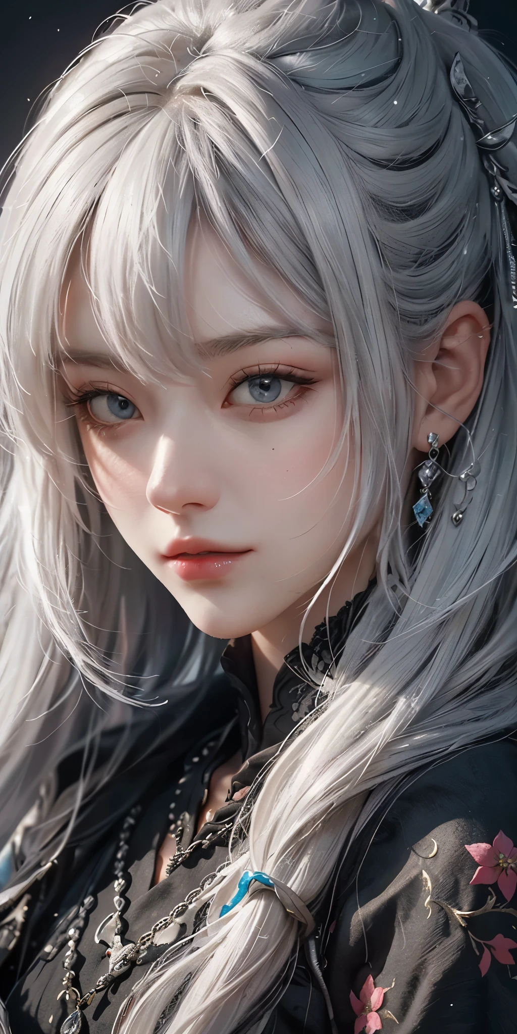 a white hair、Close-up of woman wearing white mask, beautiful figure painting, guweiz, guweiz style artwork, White-haired God, author:Yang Jie, Epic and beautiful character art, Stunning character art, author:Fan Qi, by Wuzhun Shifan, guweiz on pixiv artstation