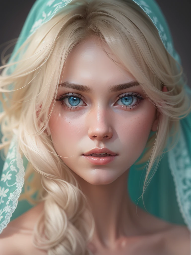 Blonde woman with blue eyes and veil on head、soft portrait shot 8k、realistic beautiful face、8K portrait rendering、realistic beautiful face、beautiful realistic face、Photorealistic anime girl rendering、surreal beautiful face、8K realistic digital art、realistic digital art 4k、realistic digital art 4k、highly realistic digital art,{{{{dynamic angle whole body}}}},{{{{dynamic angle whole body}}}}