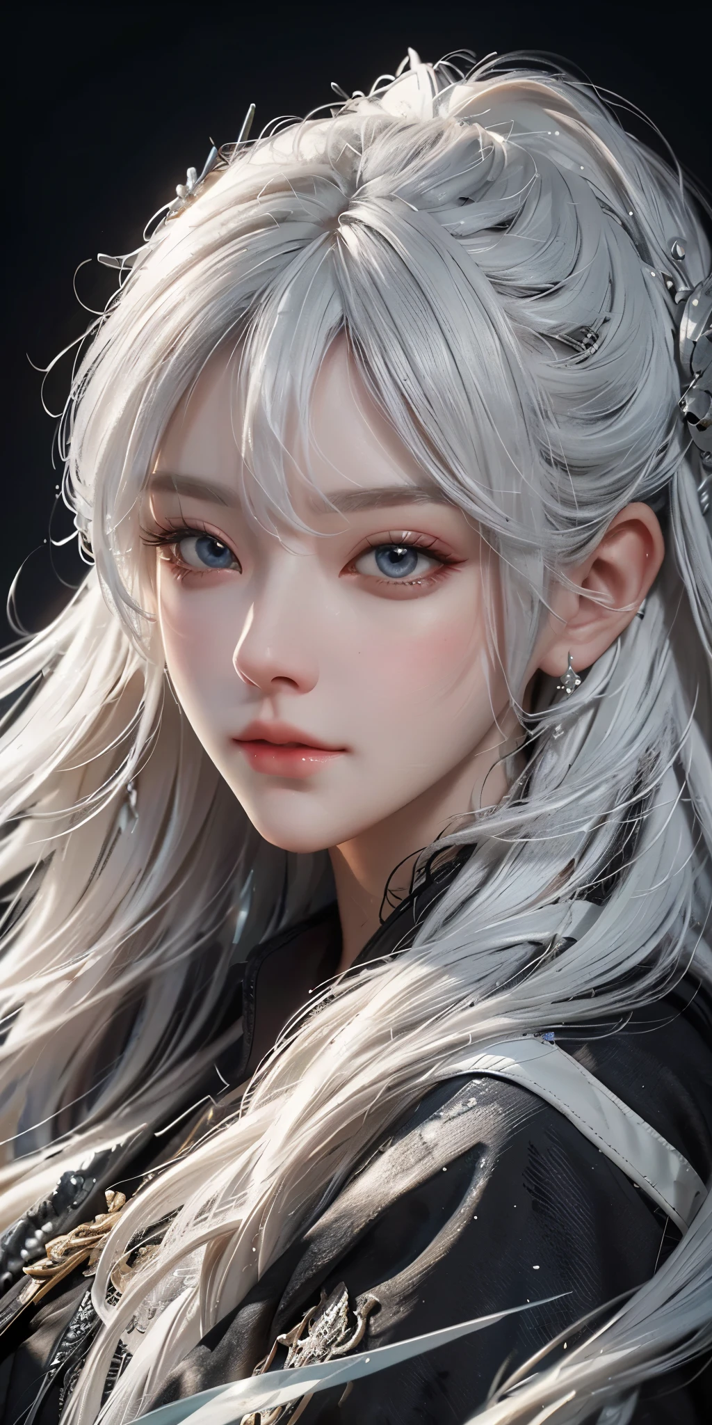 a white hair、Close-up of woman wearing white mask, beautiful figure painting, guweiz, guweiz style artwork, White-haired God, author:Yang Jie, Epic and beautiful character art, Stunning character art, author:Fan Qi, by Wuzhun Shifan, guweiz on pixiv artstation