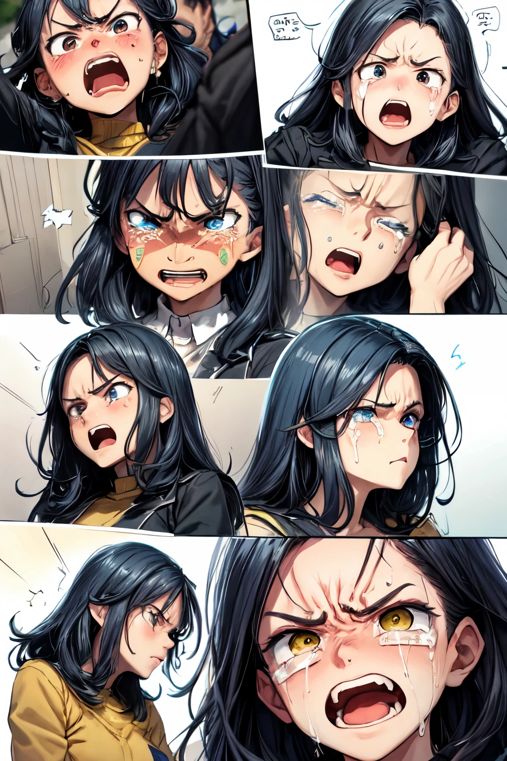 Mad, angry, crying