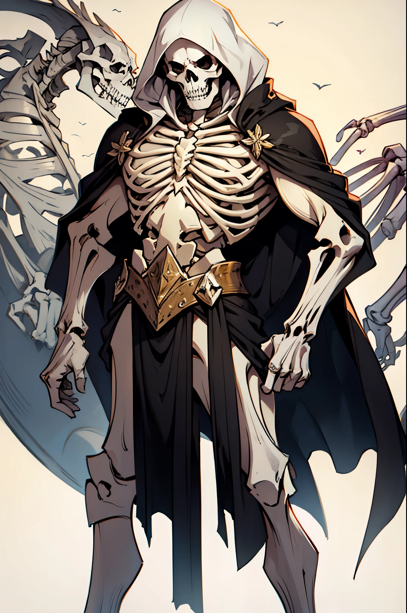 dnd, fantasy, middle Ages, A skeleton, full length